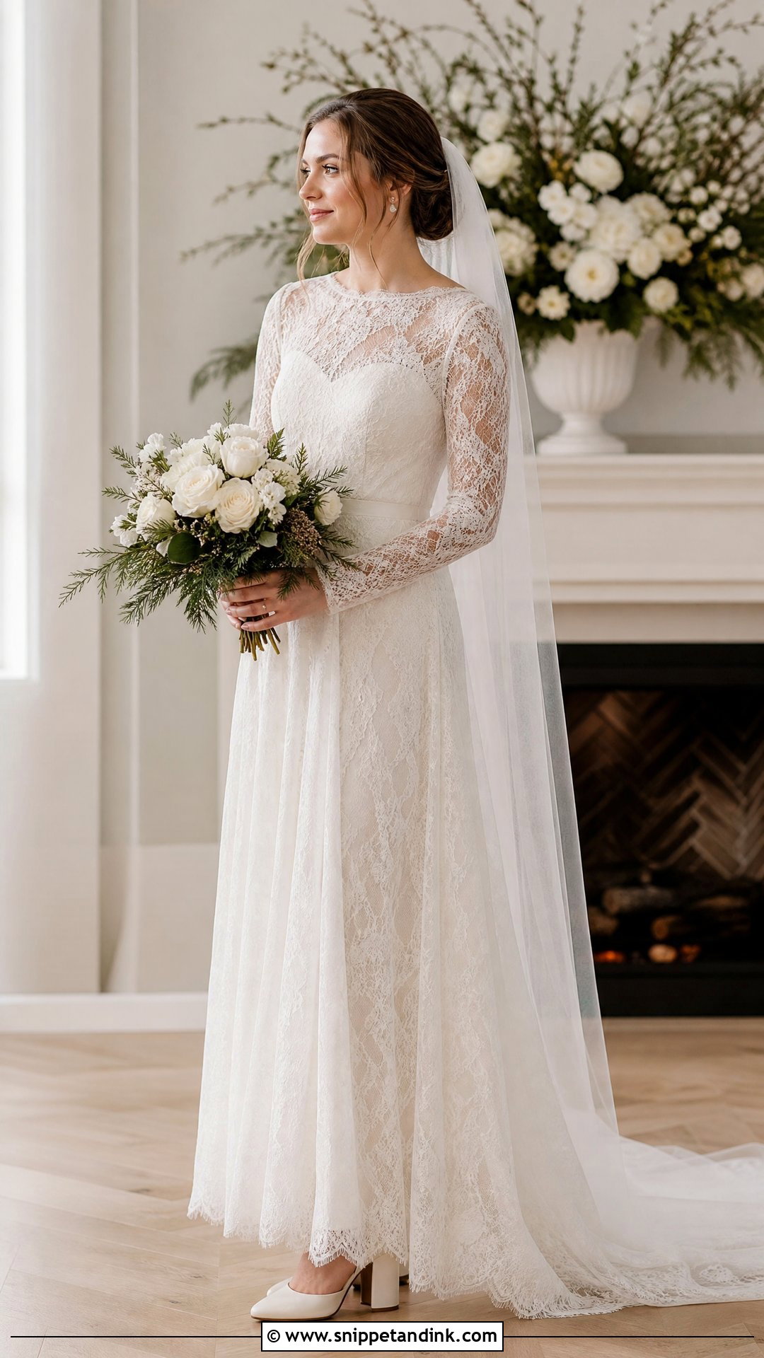 Lace Long Sleeve Wedding Dress - Snippet and Ink - 25 Affordable Wedding Dress Ideas