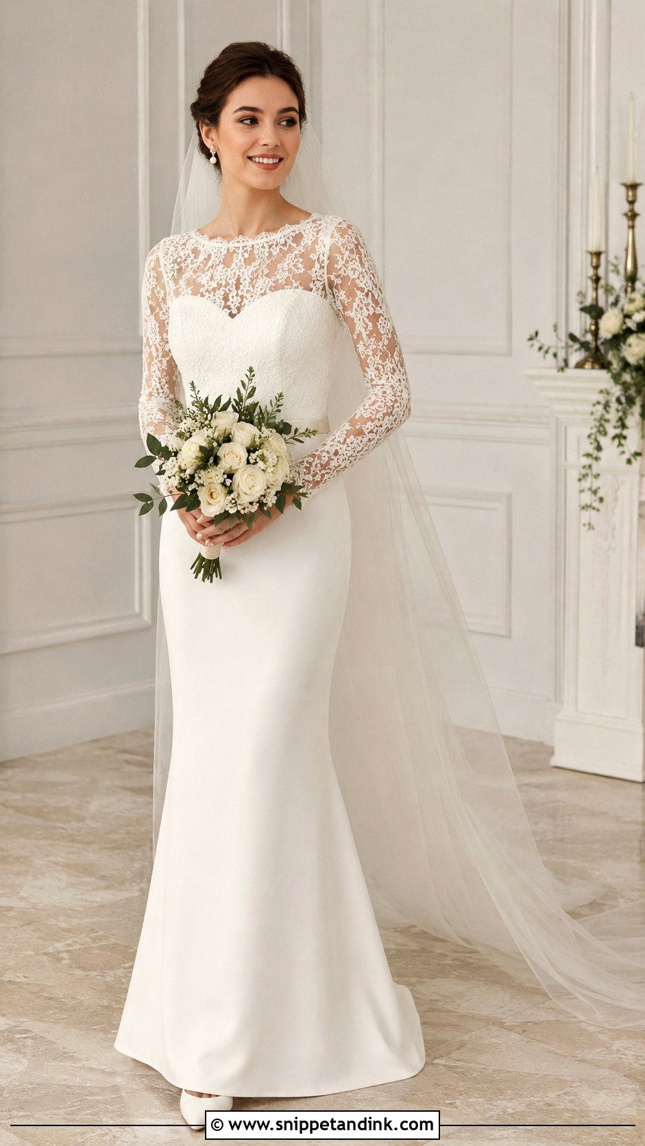 Lace Long Sleeve Wedding Dress - Snippet and Ink - 25 Classic Wedding Dresses