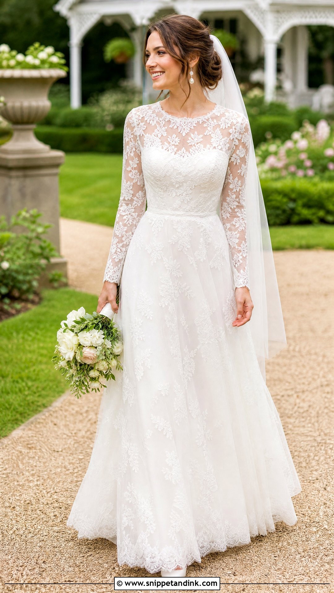 Lace Long Sleeve Wedding Dress - Snippet and Ink - 25 Cool Wedding Dresses