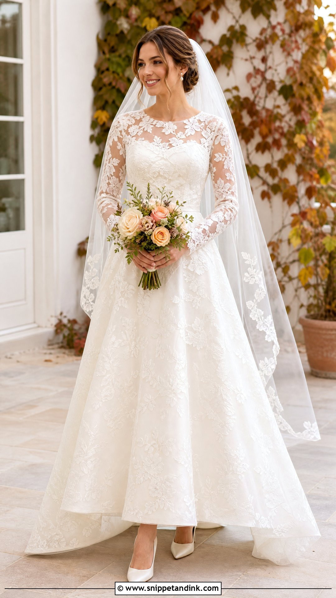 Lace Long Sleeve Wedding Dress - Snippet and Ink - 25 Magical Wedding Dress Ideas