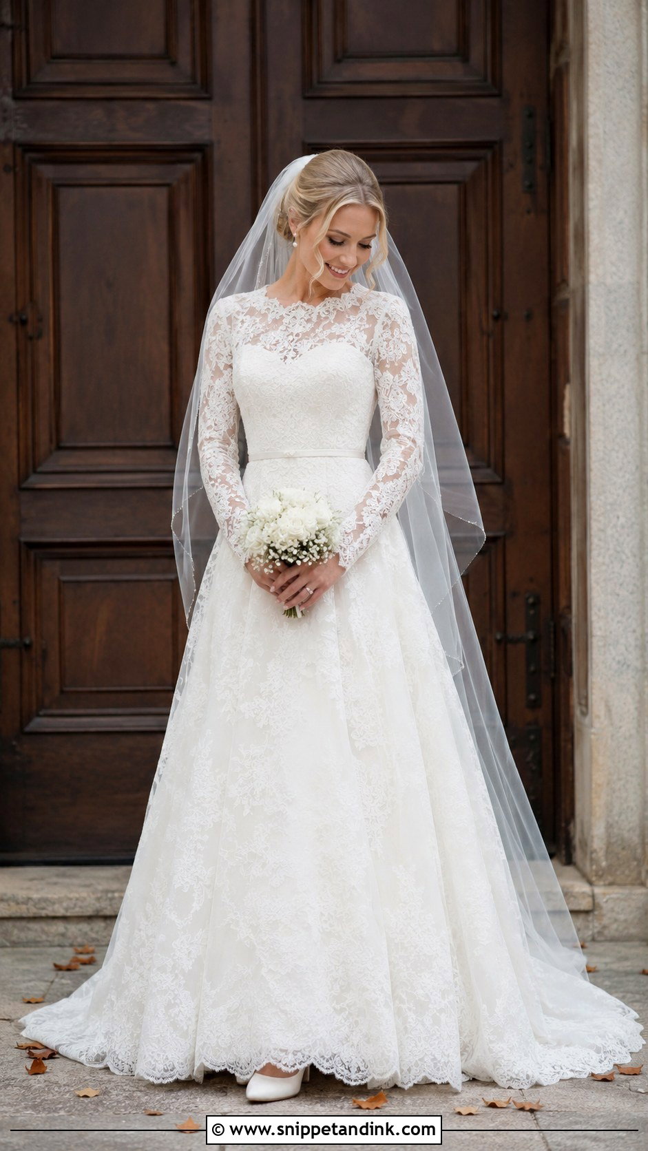 Lace Long Sleeve Wedding Dress - Snippet and Ink - 25 Classic Timeless Wedding Dress Ideas
