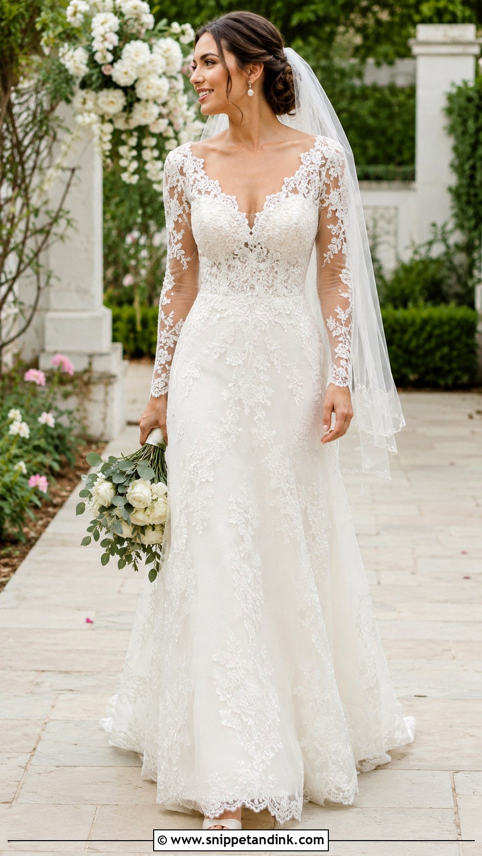 Lace Long Sleeve Wedding Dress - Snippet and Ink - 25 Wedding Dresses with Long Sleeves