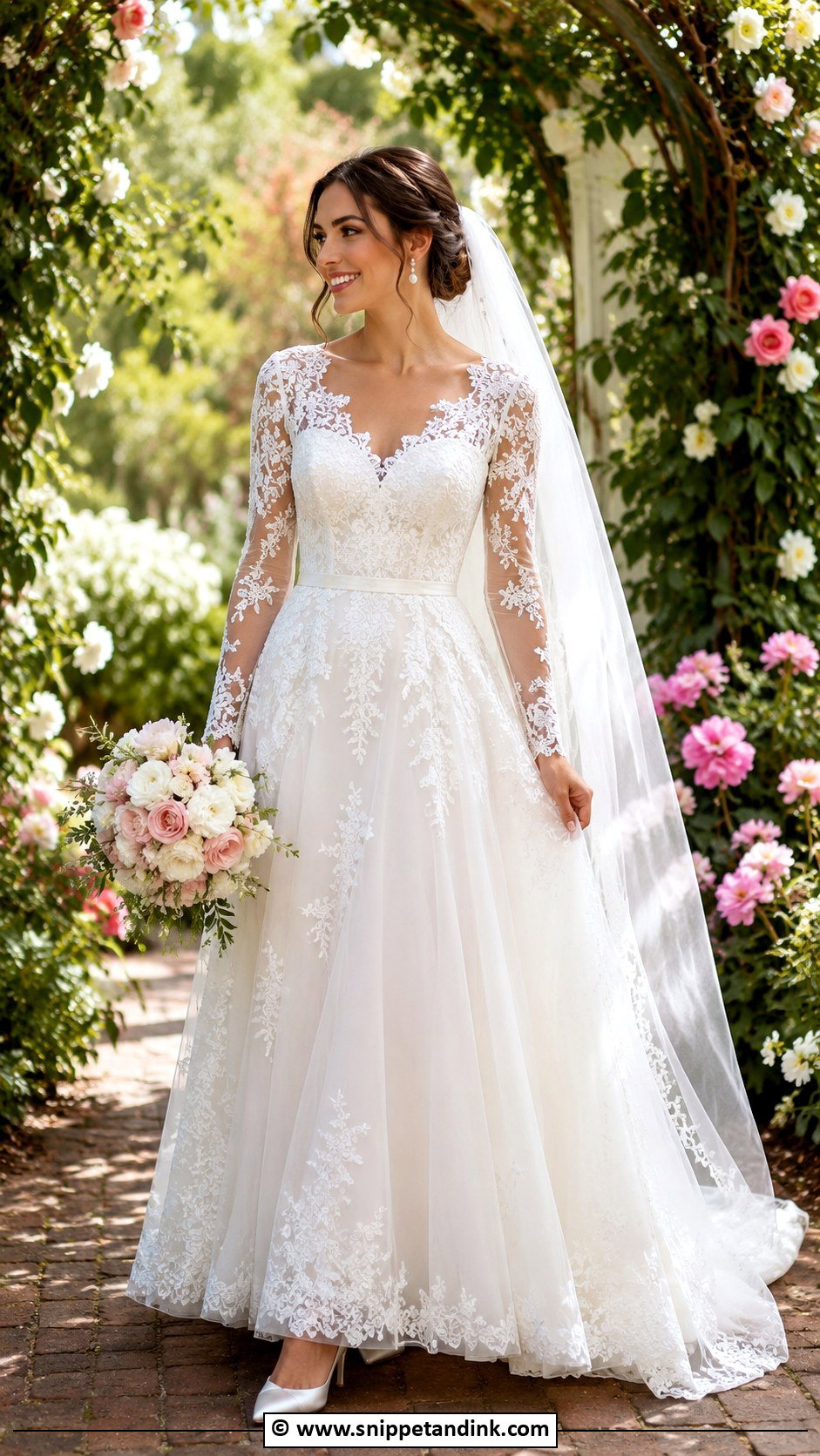 Lace Long Sleeve Wedding Dress - Snippet and Ink - 30 2026 Wedding Dress Ideas
