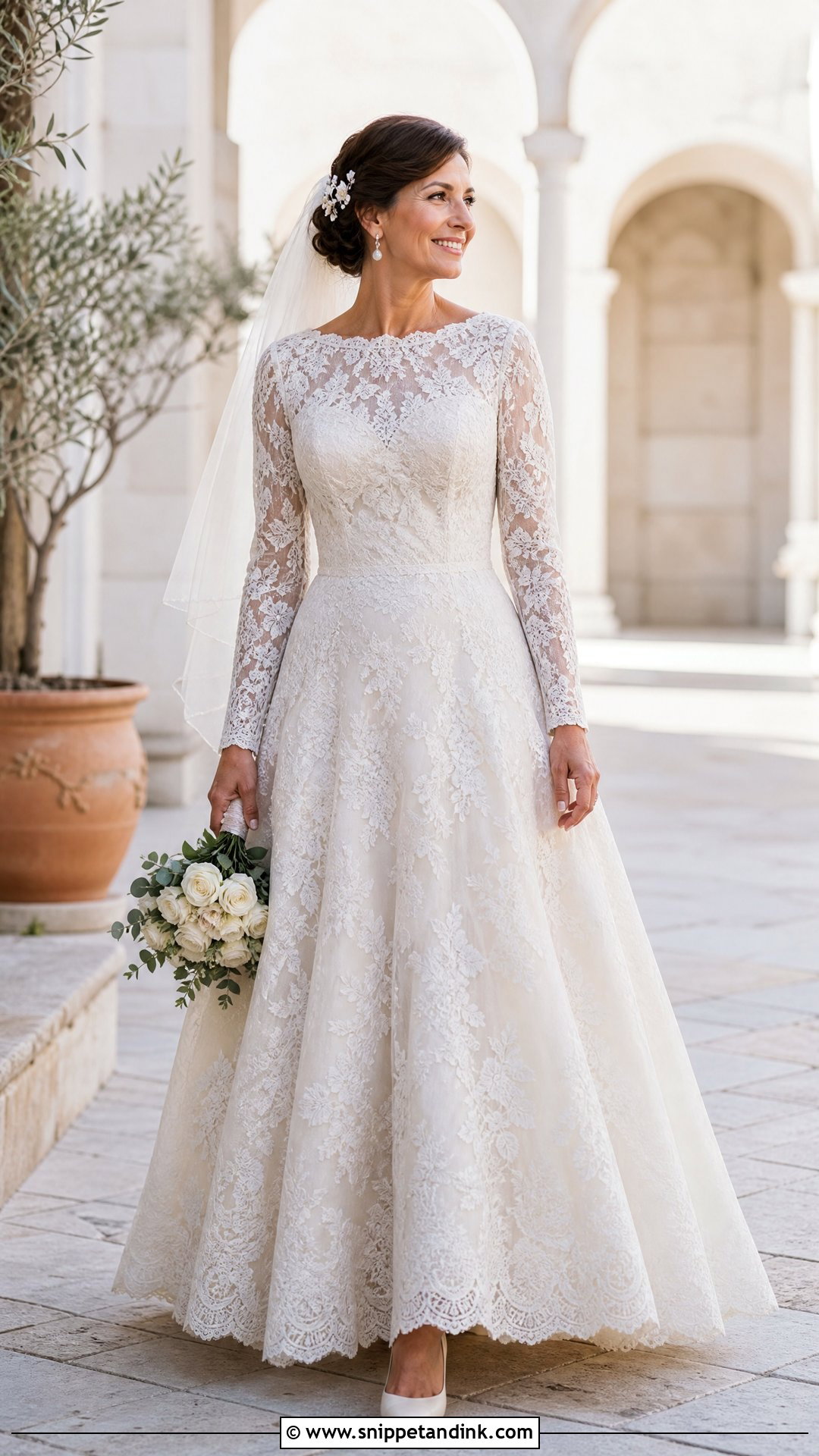 Lace Long Sleeve Wedding Frock - Snippet and Ink - 20 Wedding Frocks the Bride Ideas