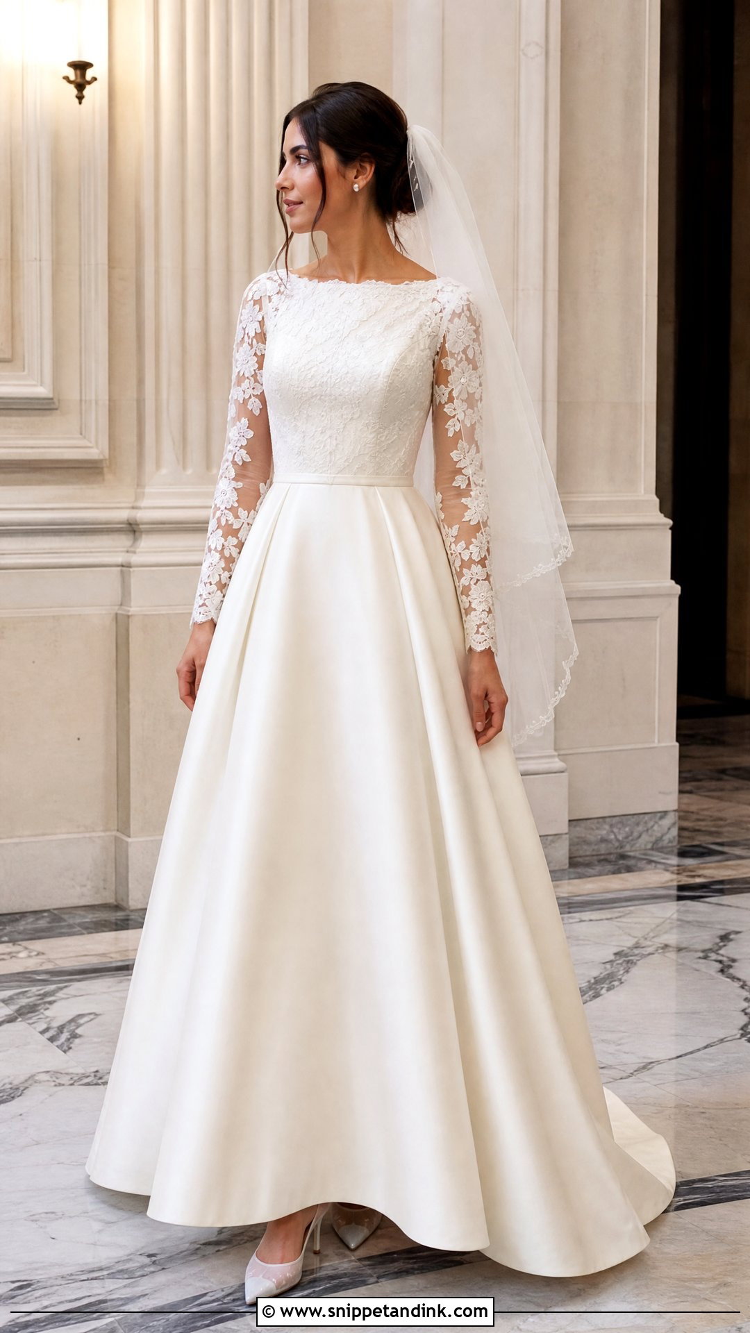 Lace Long Sleeve Wedding Look - Snippet and Ink - 20 Wedding Lookbook Ideas