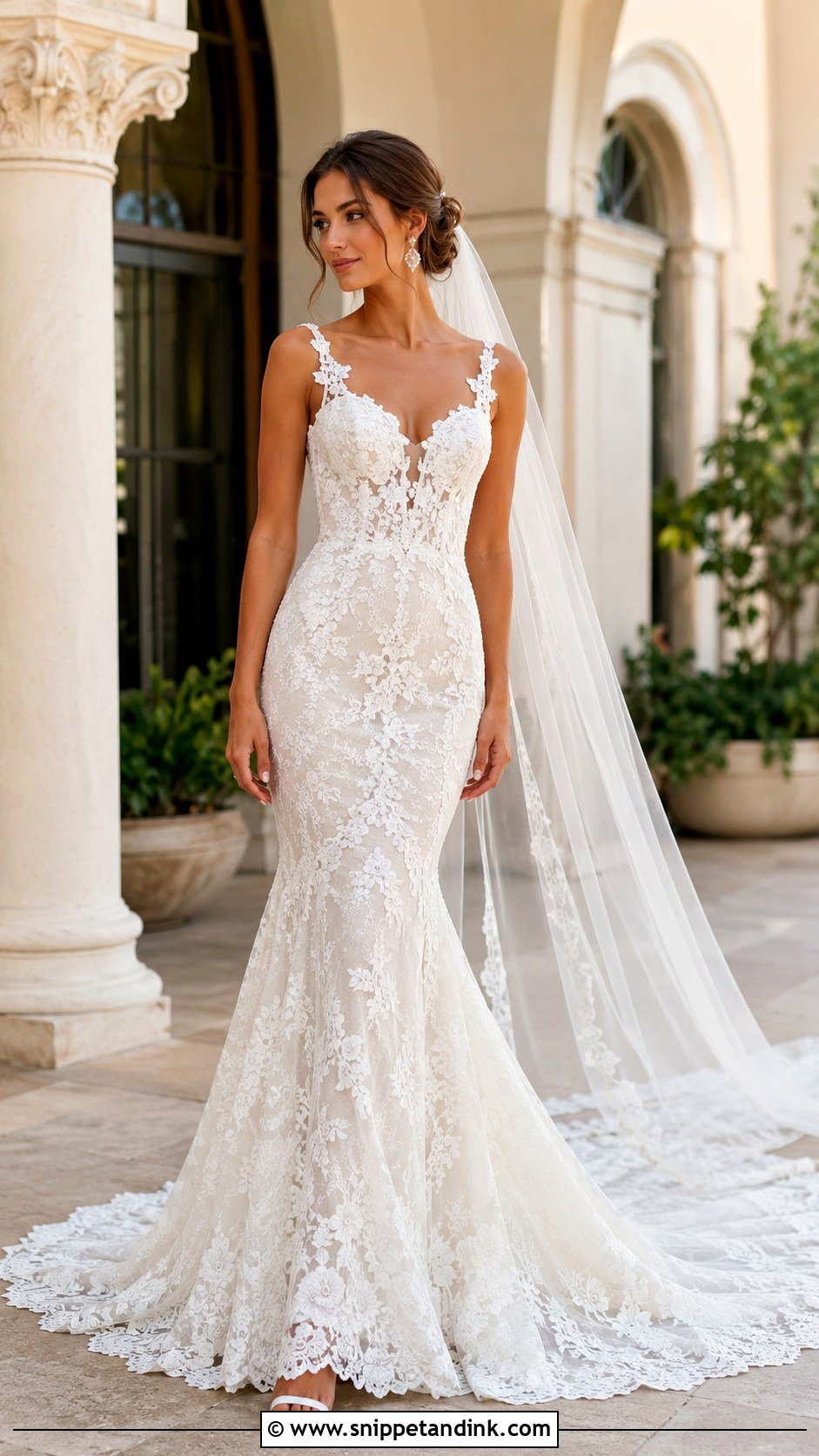 Lace Mermaid Bridal Gown - Snippet and Ink - 20 Bridal Styles