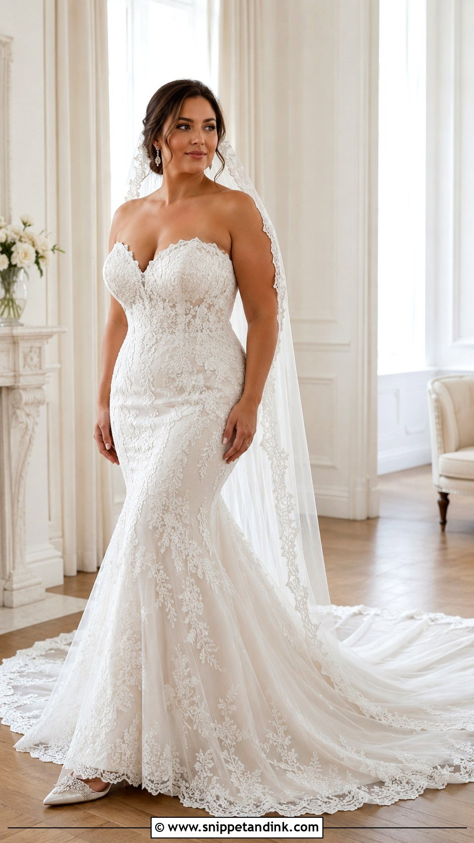 Lace Mermaid Wedding Dress - Snippet and Ink - 20 Detailed Wedding Dress Ideas