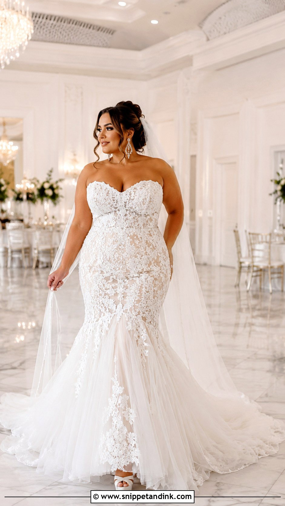 Lace Mermaid Wedding Dress - Snippet and Ink - 20 Slim Fit Wedding Dresses