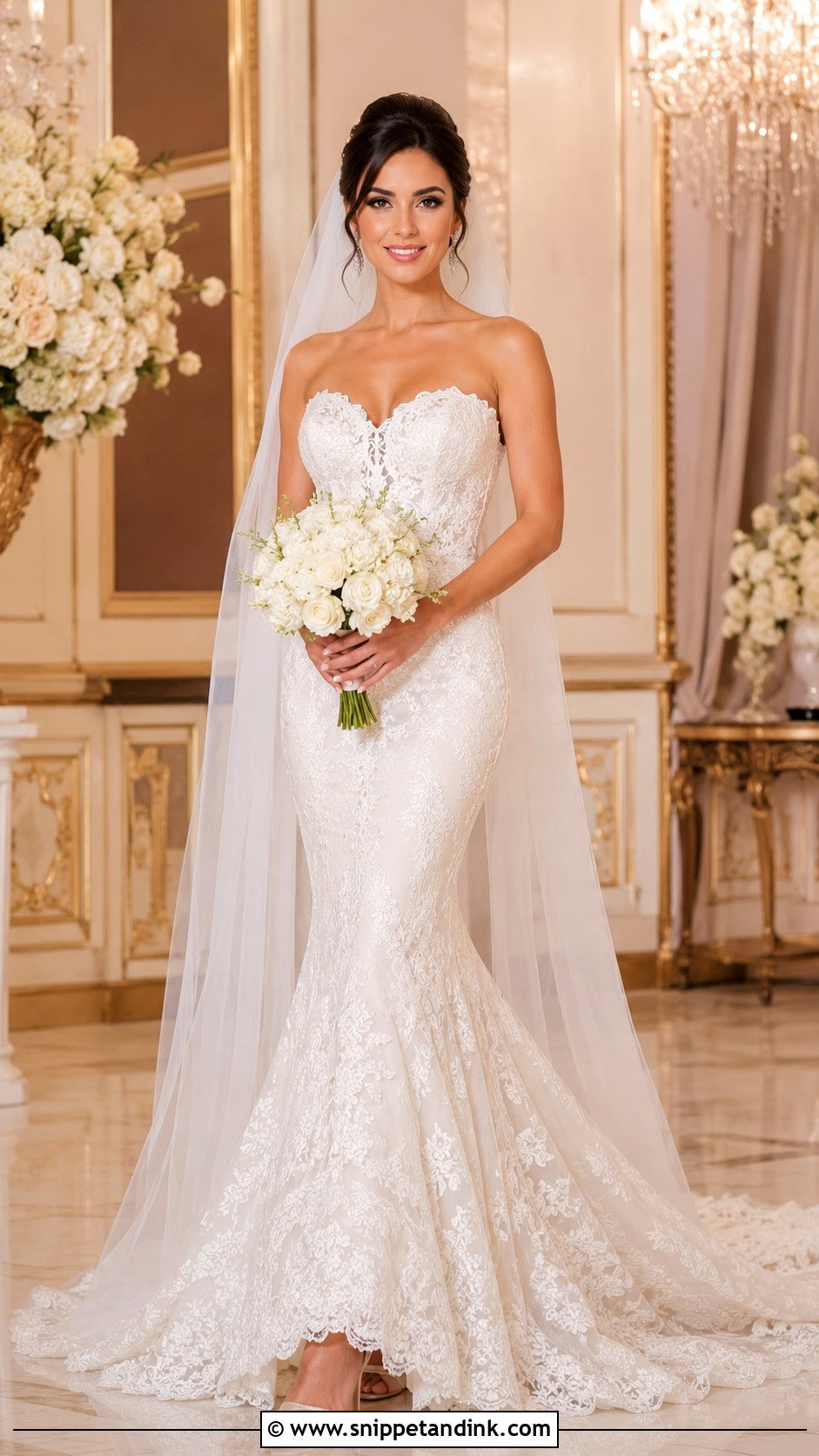 Lace Mermaid Wedding Dress - Snippet and Ink - 25 Romantic Lace Wedding Dress Ideas
