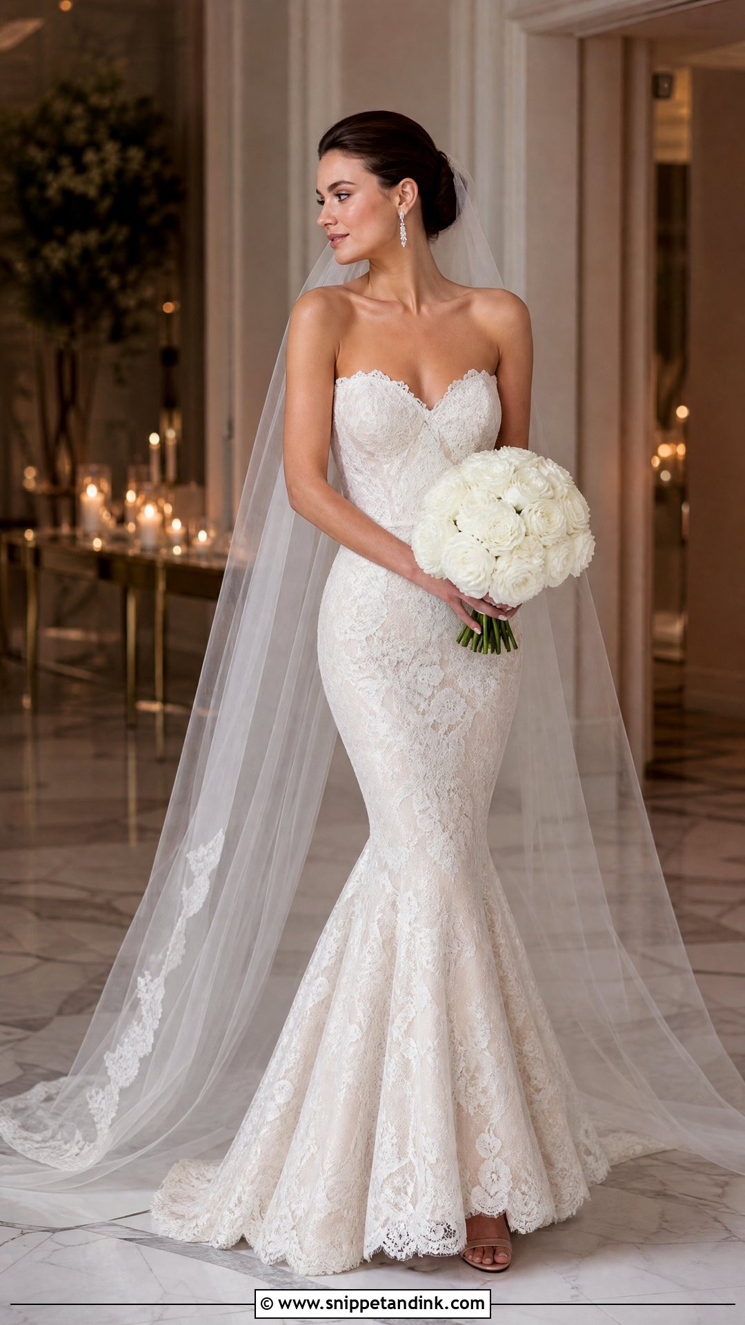 Lace Mermaid Wedding Dress - Snippet and Ink - 25 Timeless Wedding Gown Ideas