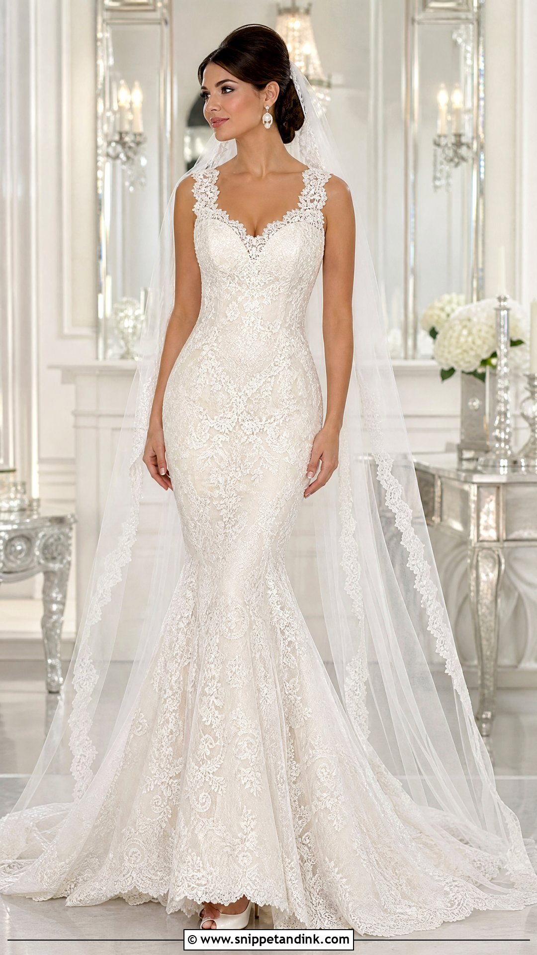 Lace Mermaid Wedding Dress - Snippet and Ink - 25 Vintage Timeless Wedding Dress Ideas