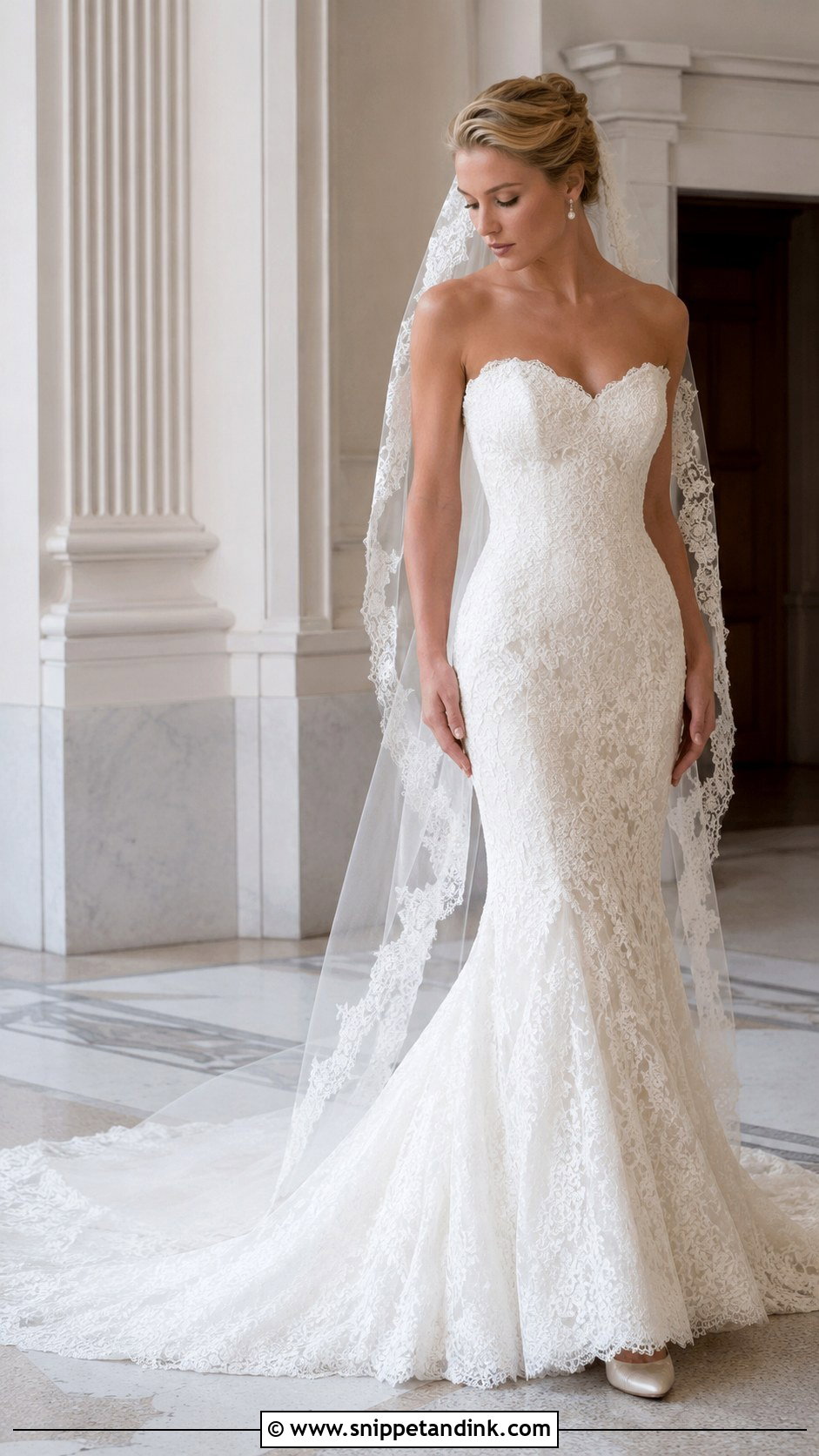 Lace Mermaid Wedding Dress - Snippet and Ink - 20 2000s Wedding Dresses