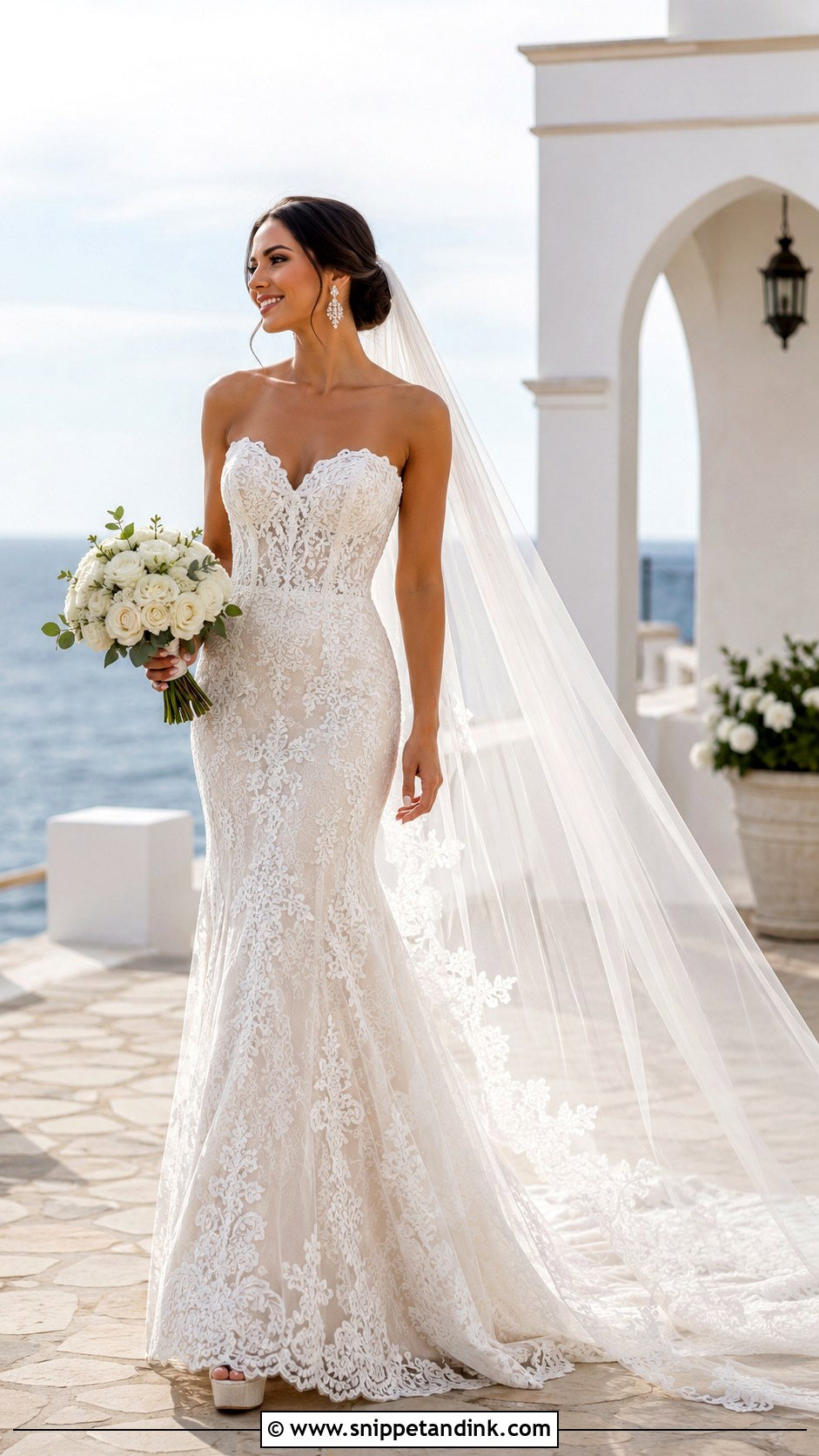 Lace Mermaid Wedding Dress - Snippet and Ink - 20 Girly Wedding Dress Ideas