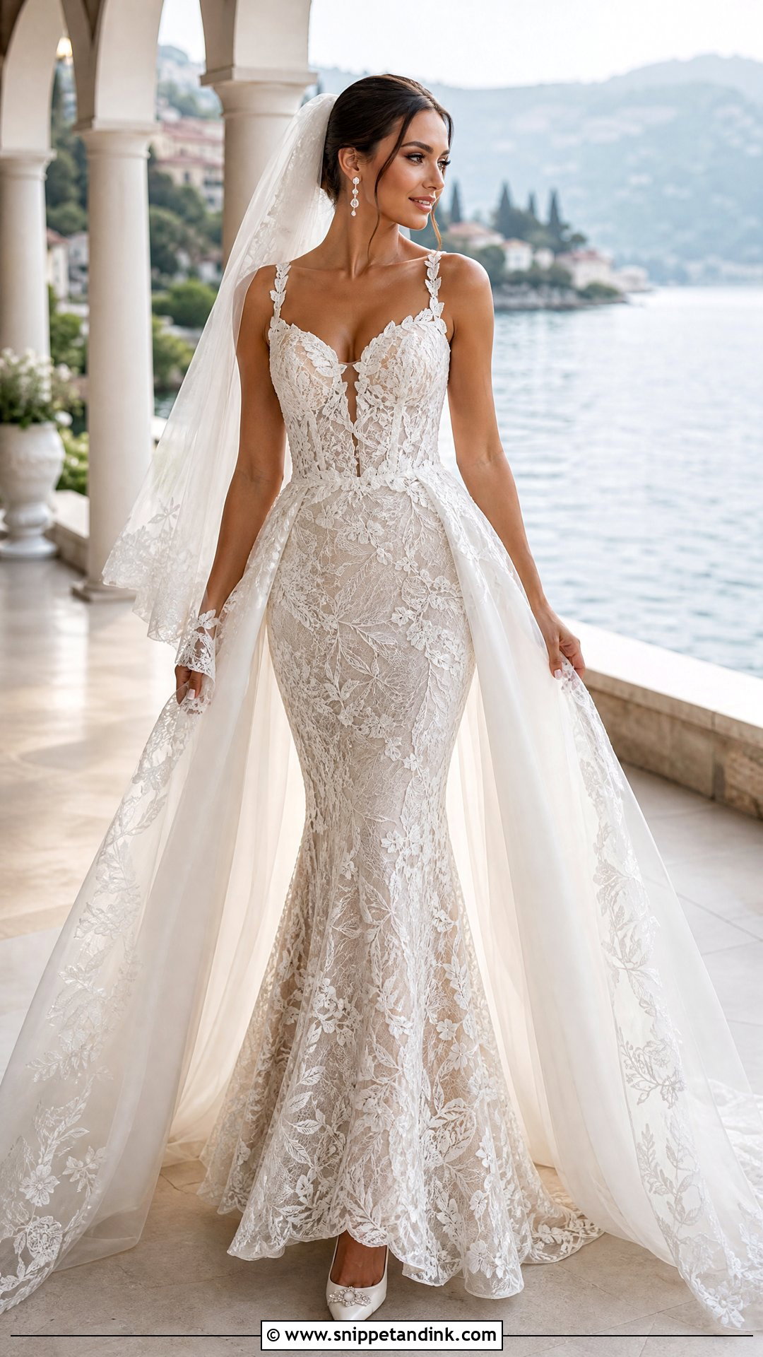 Lace Mermaid Wedding Dress - Snippet and Ink - 20 Romantic Fairytale Wedding Dresses