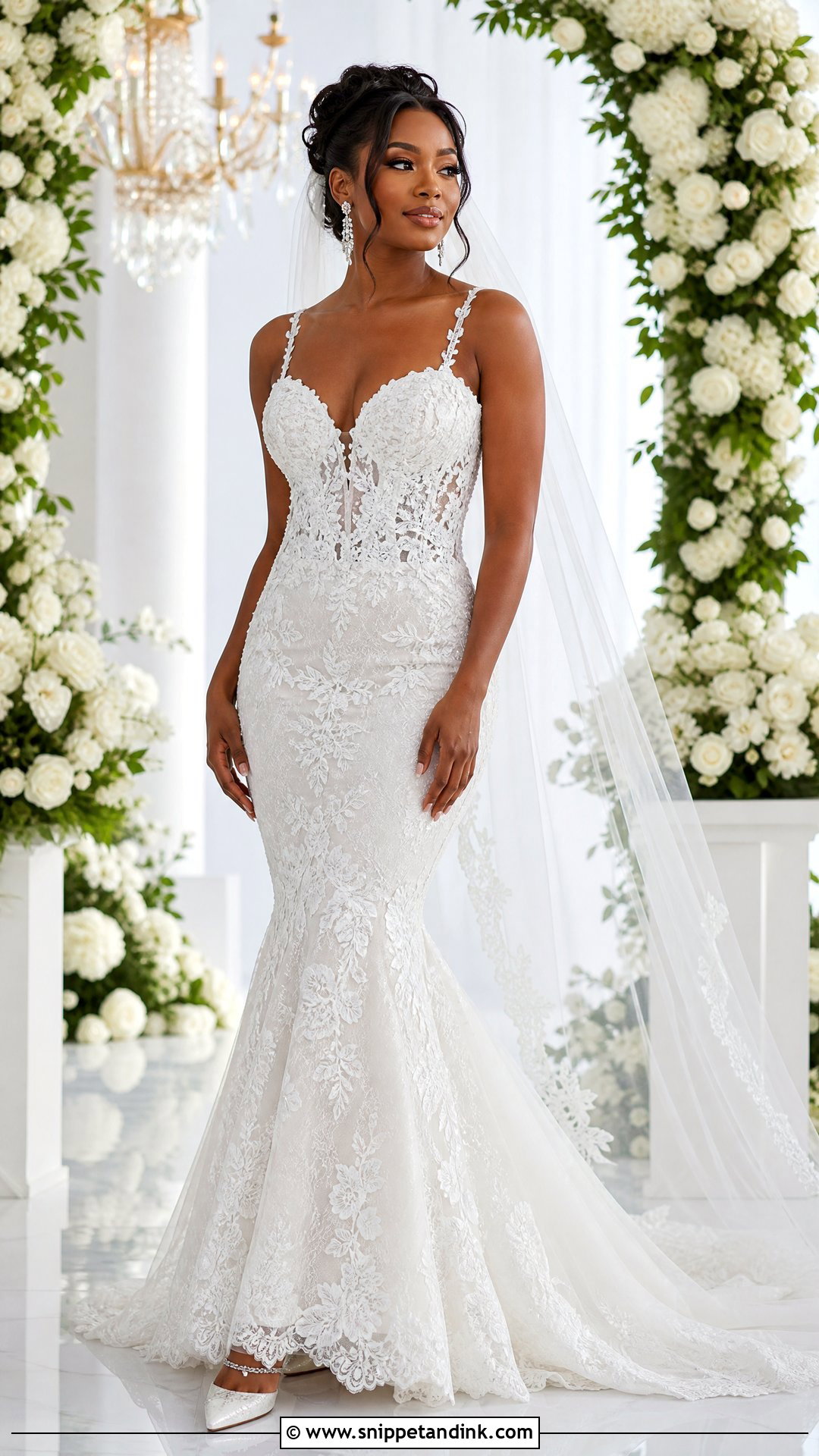 Lace Mermaid Wedding Dress - Snippet and Ink - 20 Wedding Dresses for Black Women