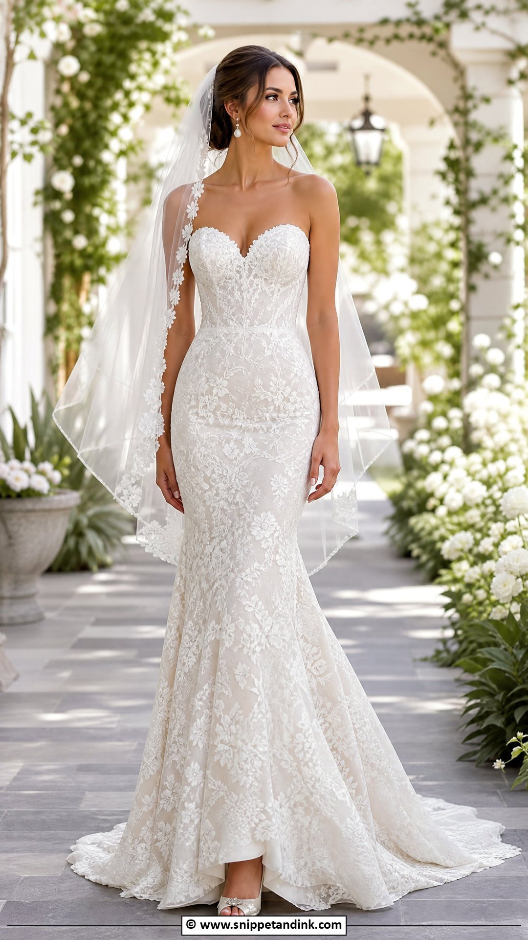 Lace Mermaid Wedding Dress - Snippet and Ink - 35 Mermaid Wedding Dress Ideas