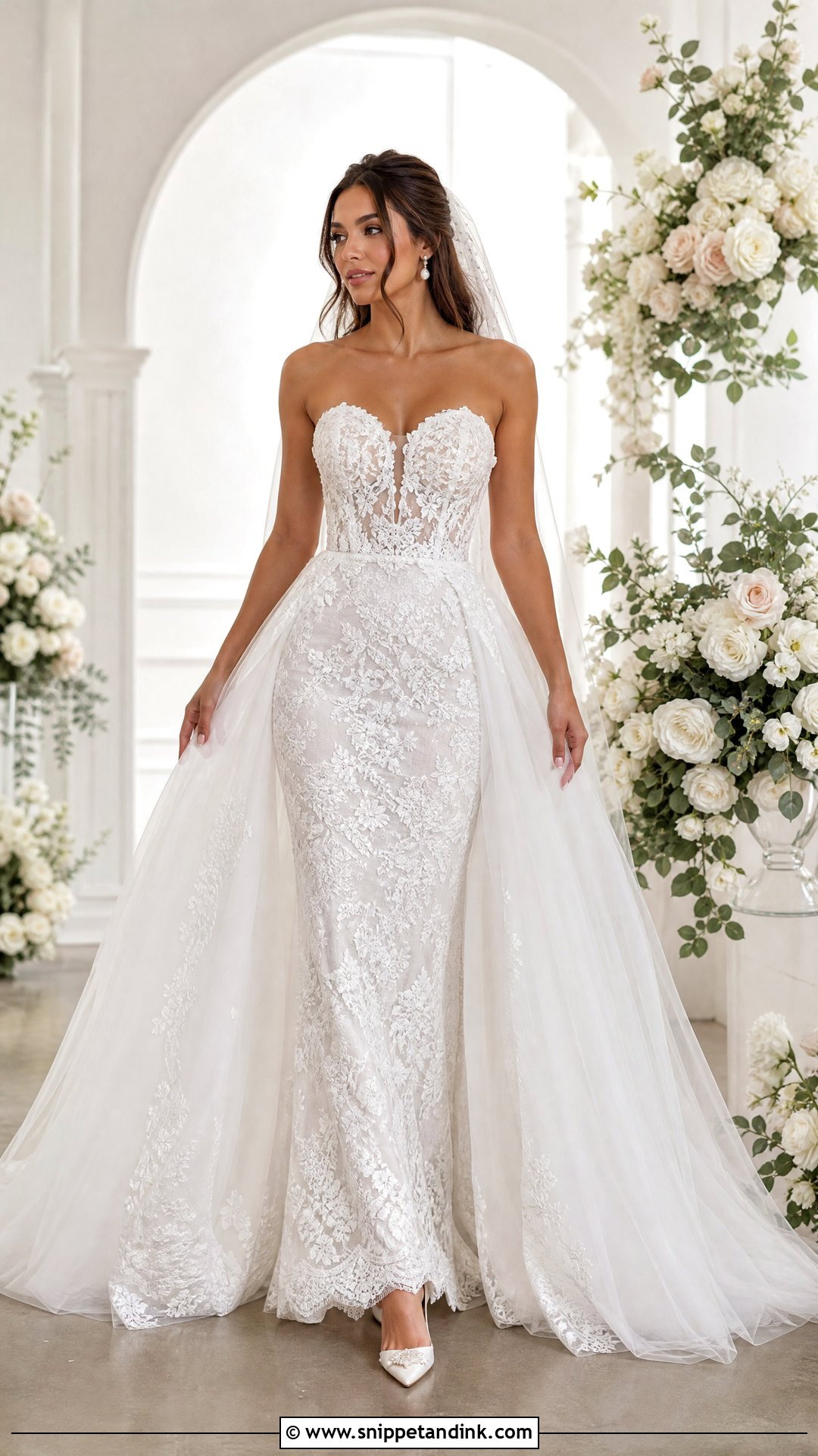 Lace Mermaid Wedding Dress With Detachable Skirt - Snippet and Ink - 25 Wedding Dress with Detachable Skirt Ideas