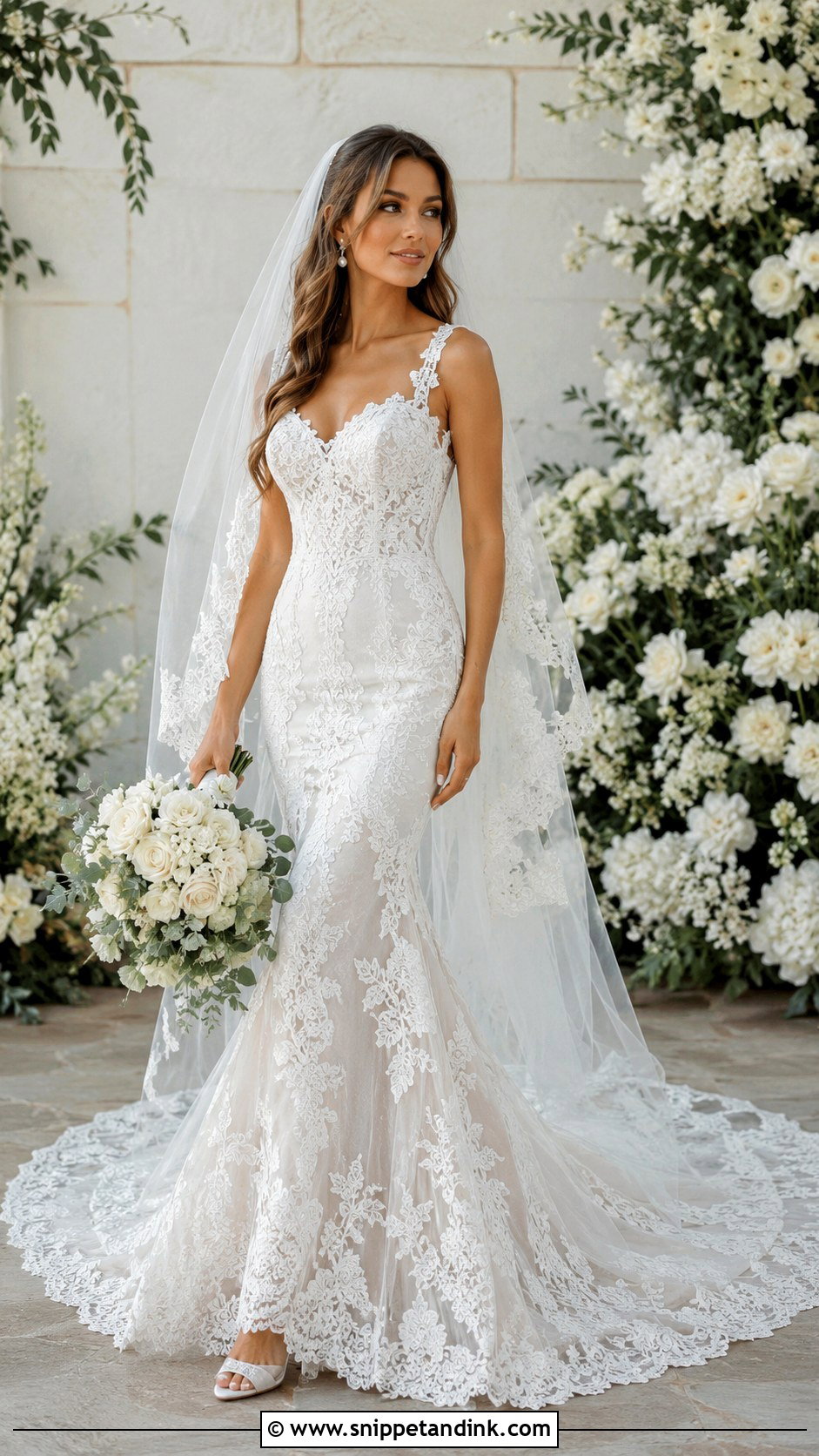 Lace Mermaid Wedding Dress With Train - Snippet and Ink - 25 Mermaid Wedding Dress with Train Ideas