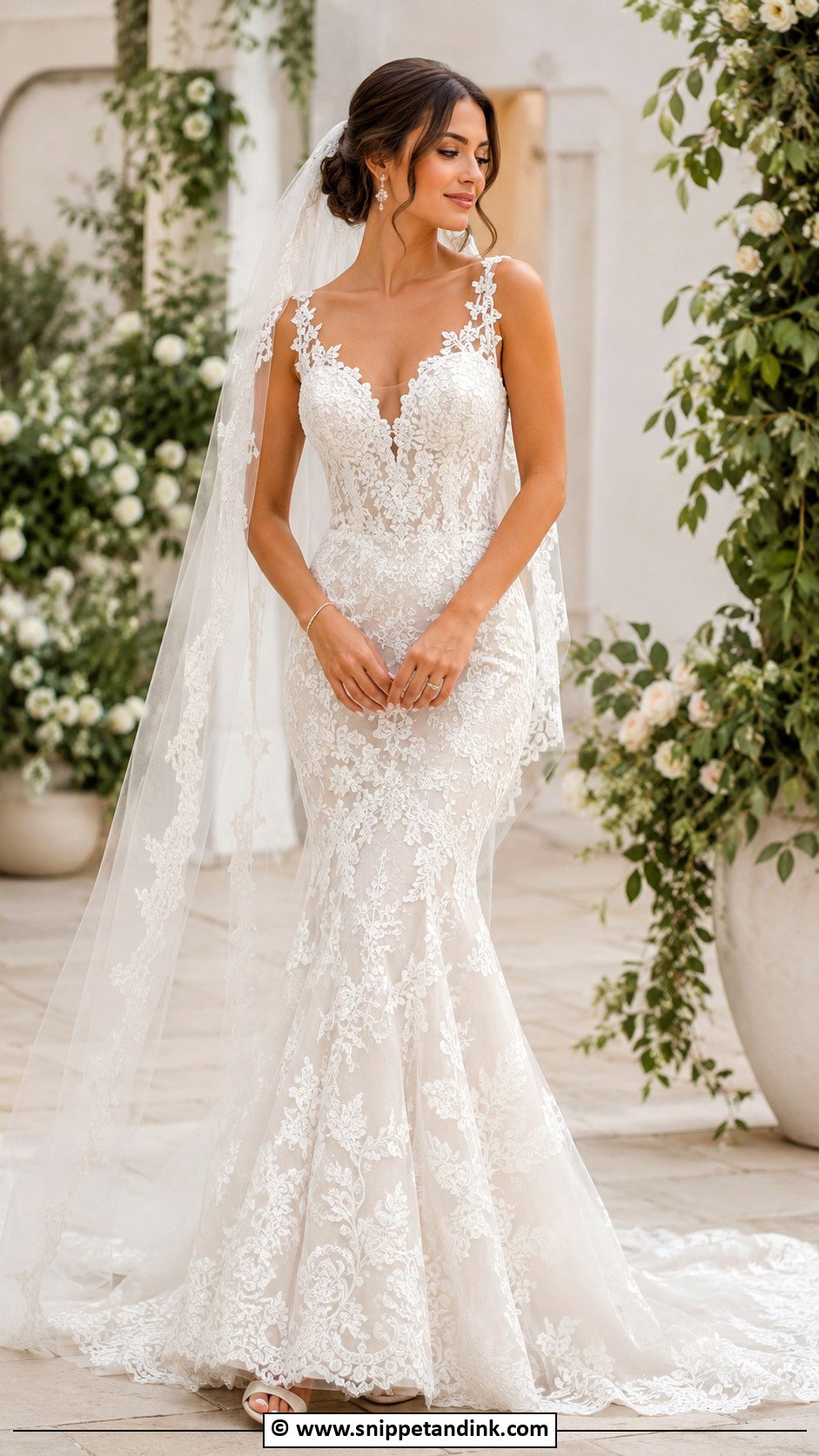 Lace Mermaid Wedding Dress - Snippet and Ink - 25 Elegant Mermaid Wedding Dress Ideas