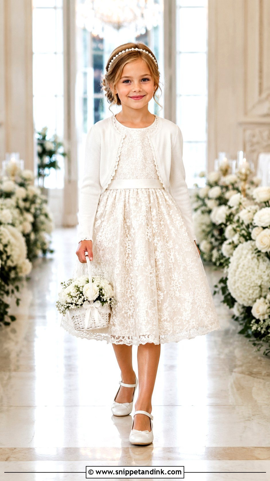 Lace Mini Bride Dress With Ballet Flats - Snippet and Ink - 20 Mini Bride Ideas
