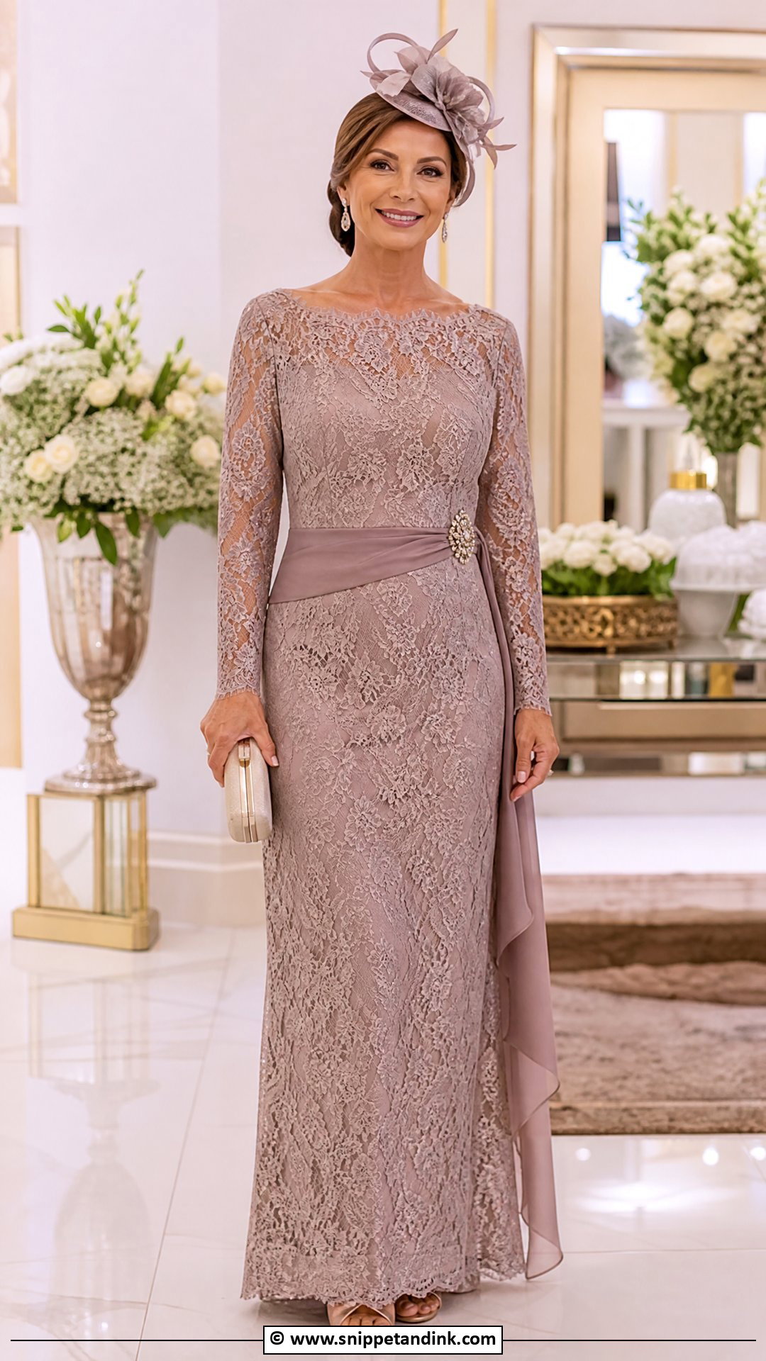 Lace Mother Of The Bride Gown For Wedding - Snippet and Ink - 35 Latest Lace Styles for Wedding