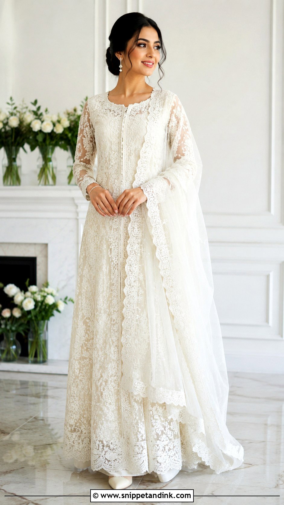 Lace Nikkah Dress - Snippet and Ink - 30 Nikkah Dress for Bride Ideas