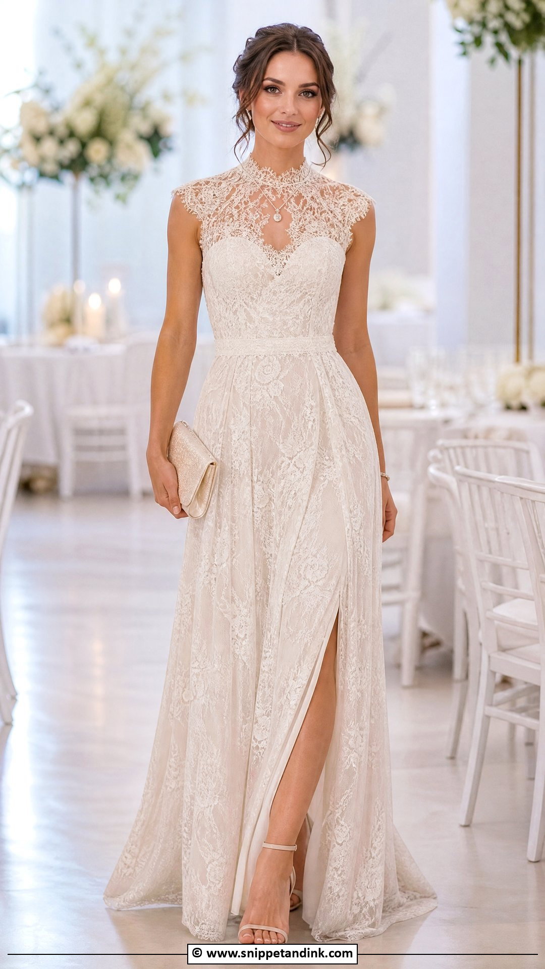 Lace Off Shoulder Gown For Wedding - Snippet and Ink - 35 Latest Lace Styles for Wedding