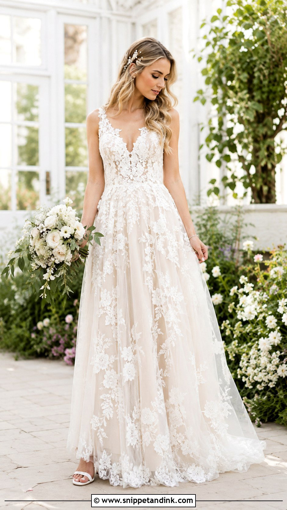 Lace Overlay Wedding Dress - Snippet and Ink - 25 Bridal Lace Ideas