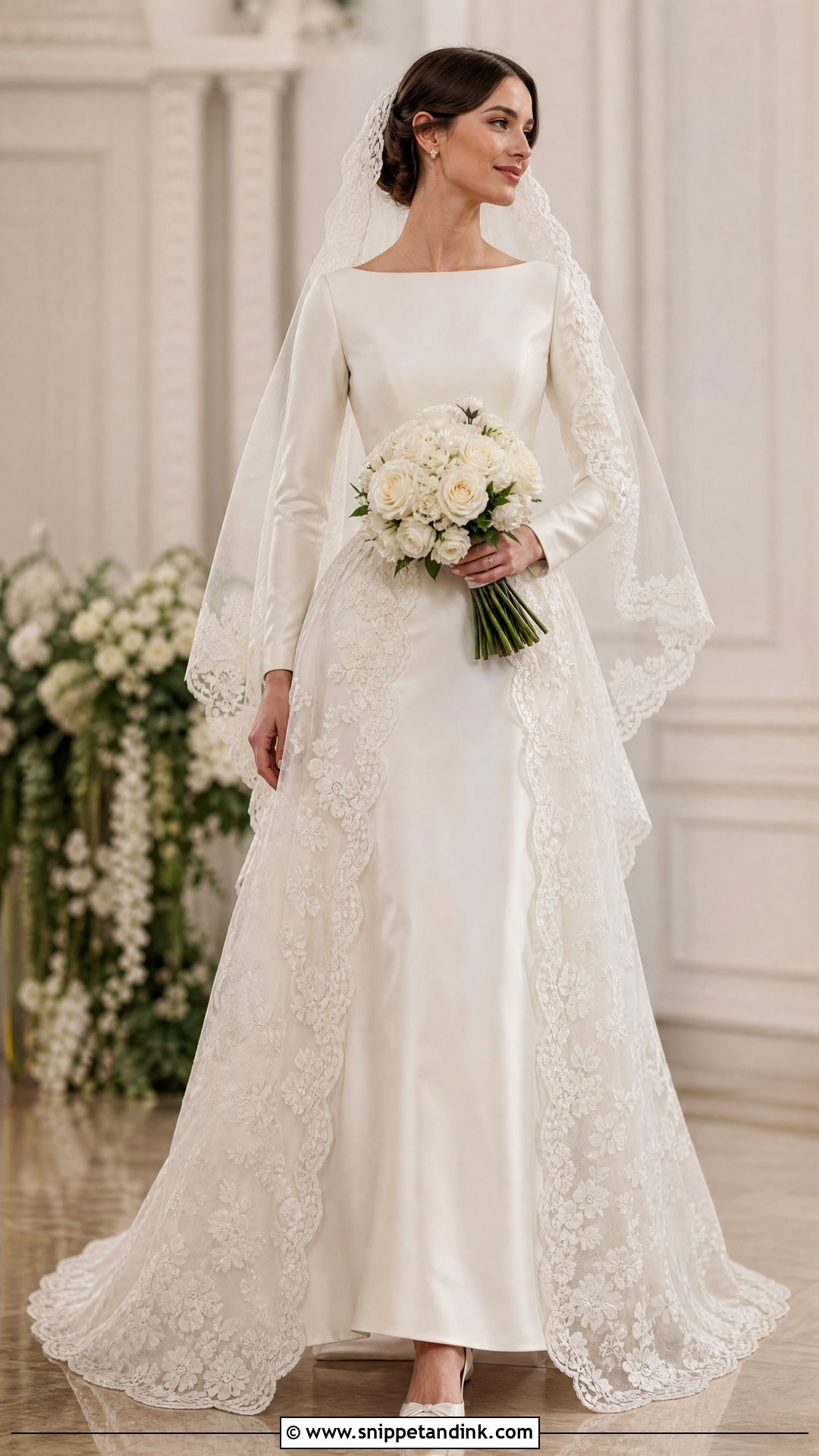 Lace Overskirt Victorian Wedding Dress - Snippet and Ink - 20 Victorian Wedding Dresses