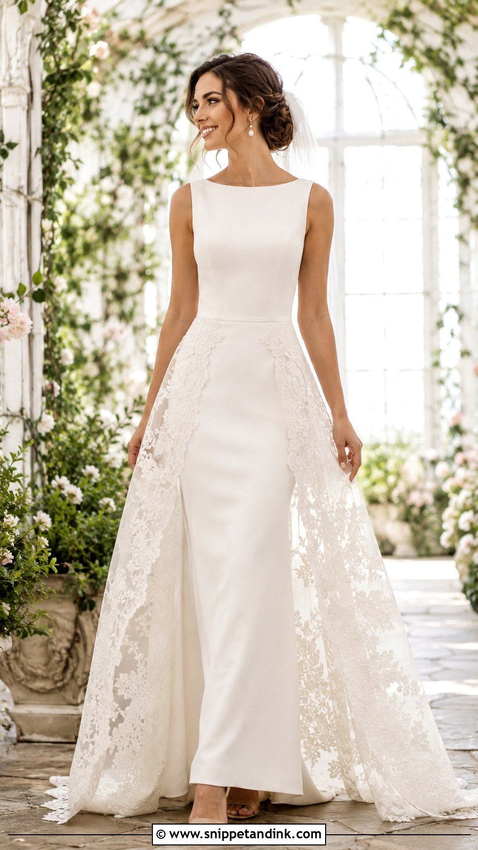 Lace Overskirt Wedding Dress - Snippet and Ink - 25 Overskirt Wedding Dress Ideas