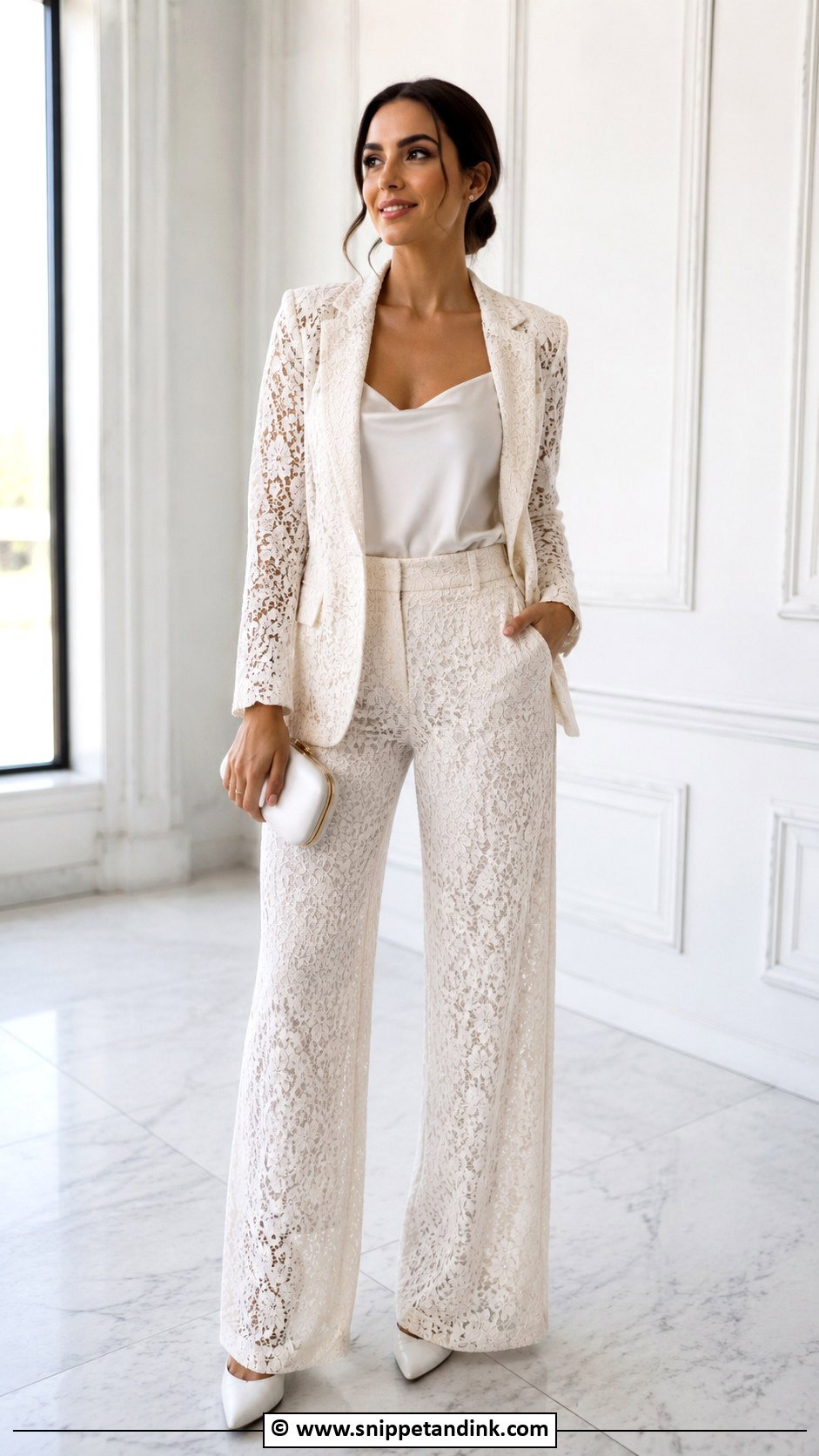 Lace Pantsuit Wedding Outfit - Snippet and Ink - 30 Non Traditional Wedding Dress Ideas
