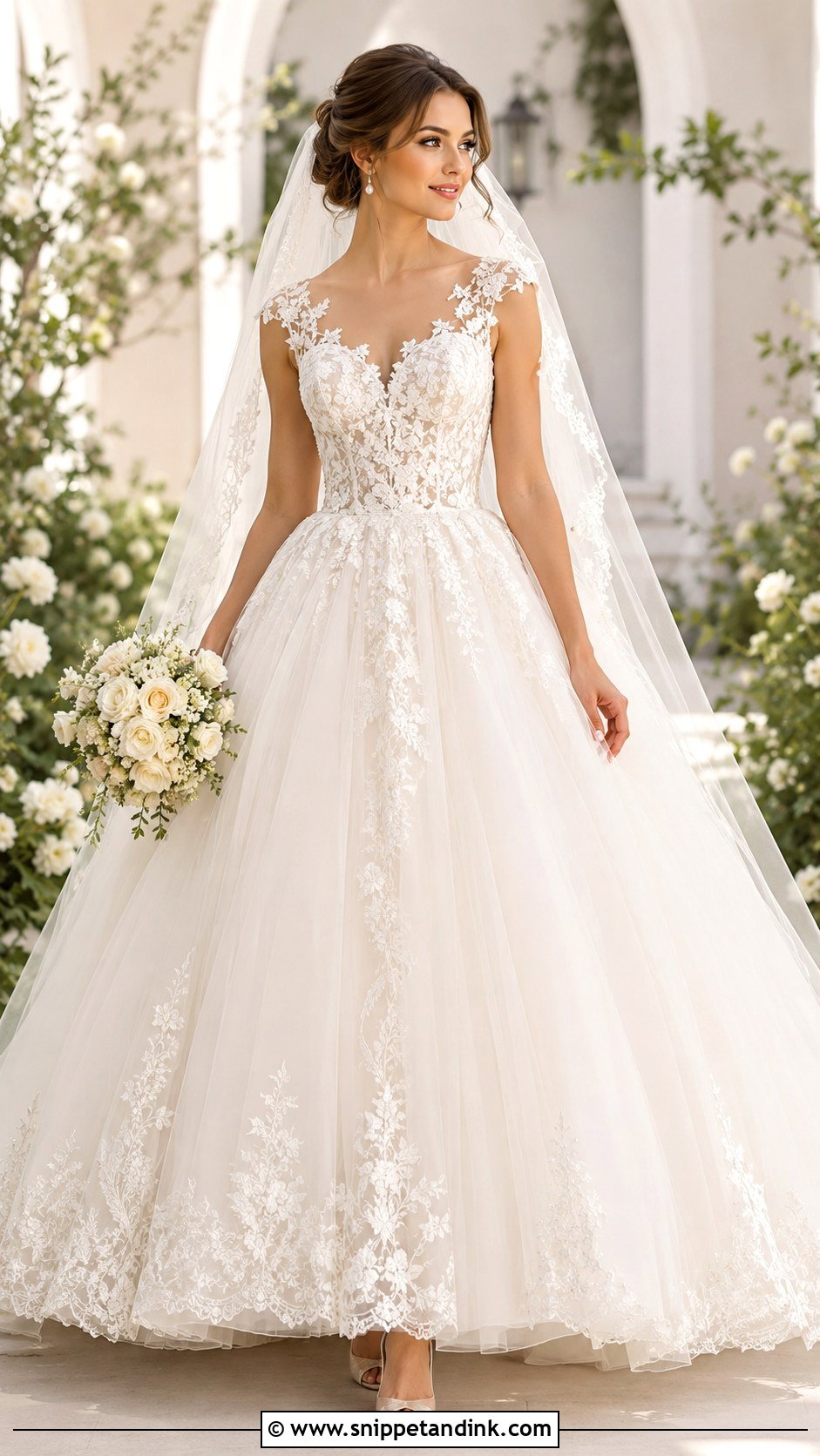 Lace Poofy Wedding Dress - Snippet and Ink - 30 Poofy Wedding Dress Ideas