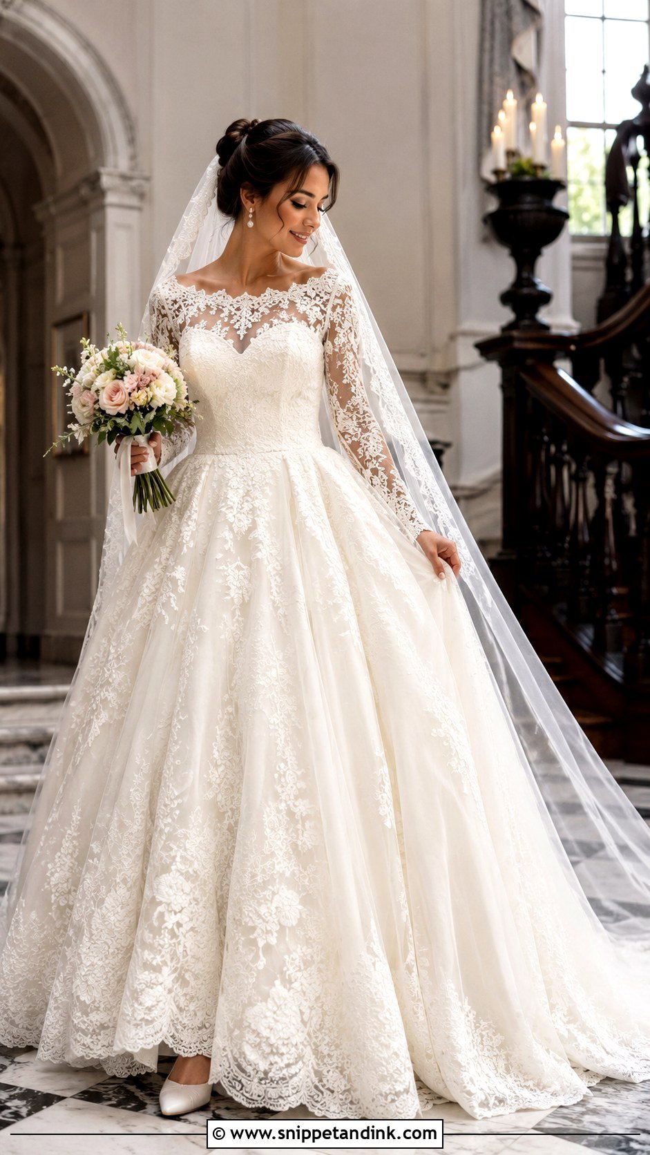 Lace Princess Ball Gown Wedding Dress - Snippet and Ink - 25 Princess Wedding Dresses Ball Gown