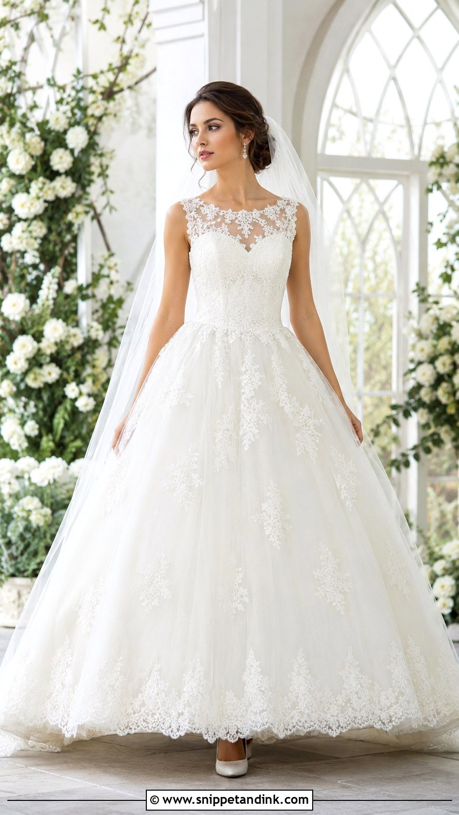 Lace Princess Ballgown Wedding Dress - Snippet and Ink - 25 Princess Ballgown Wedding Dresses