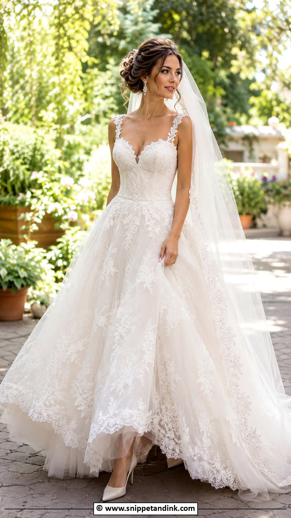 Lace Princess Wedding Dress - Snippet and Ink - 35 Princess Wedding Dresses