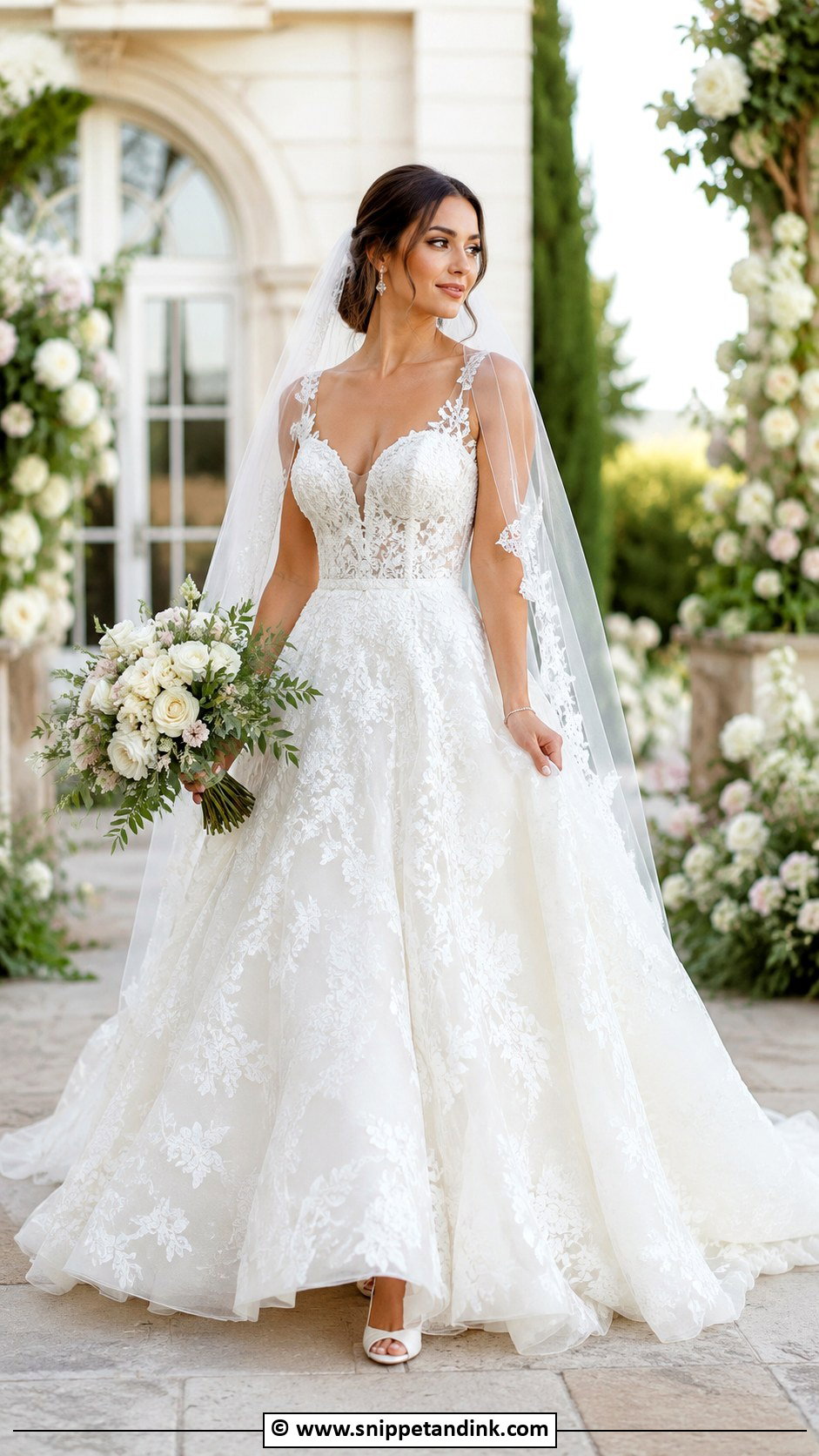 Lace Princess Wedding Dress - Snippet and Ink - 35 Princess Wedding Dress Ideas