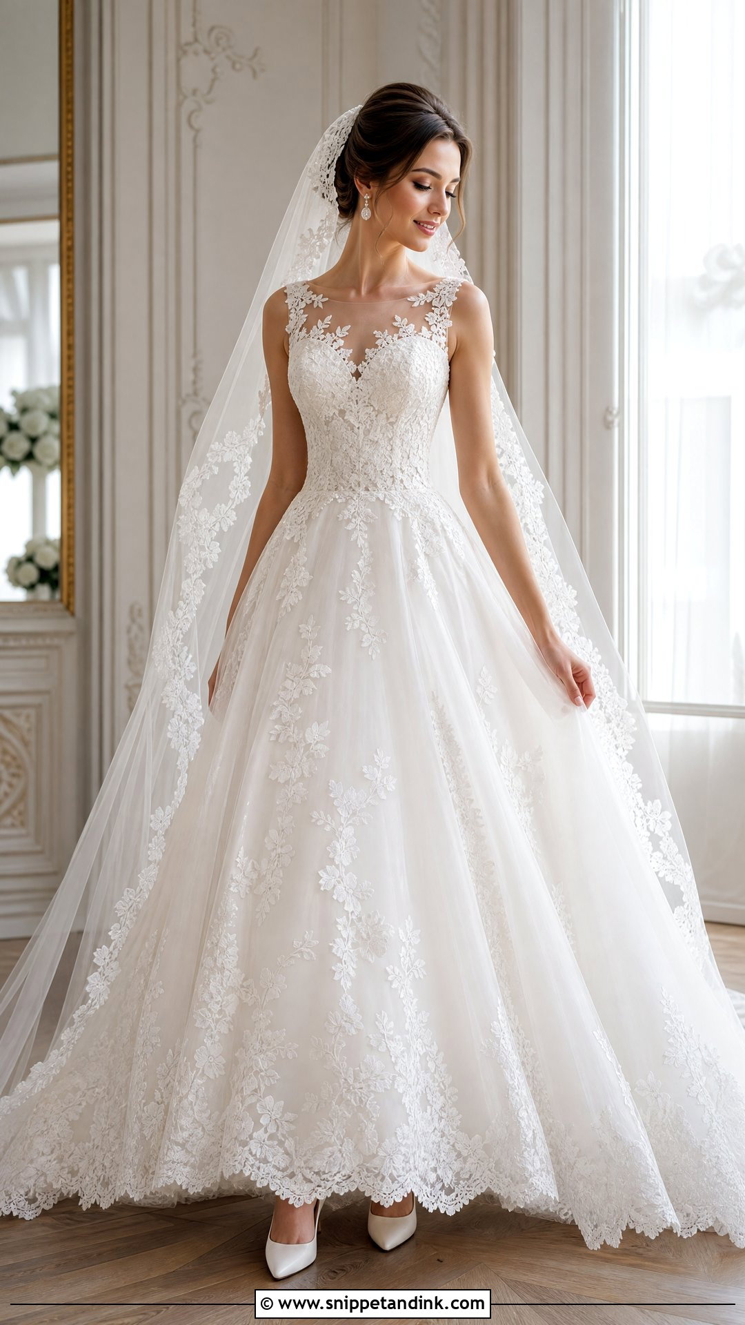 Lace Princess Wedding Gown - Snippet and Ink - 25 Princess Wedding Gown Ideas