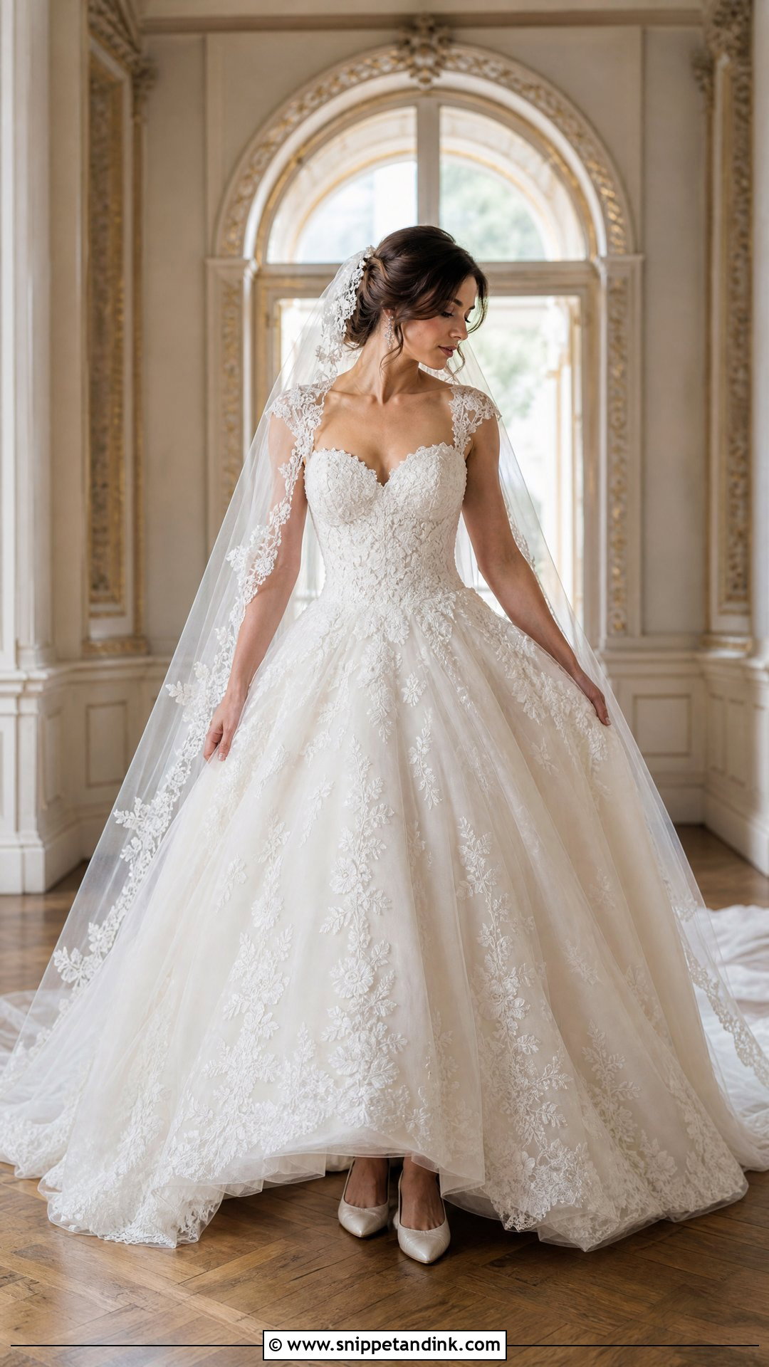 Lace Princess Wedding Gown - Snippet and Ink - 25 Dream Princesses Wedding Gown Ideas