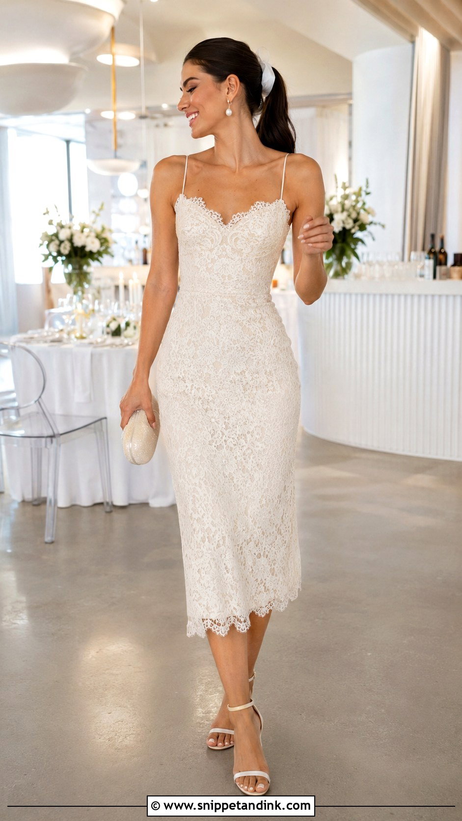 Lace Reception Dress - Snippet and Ink - 25 Bridal Lace Ideas