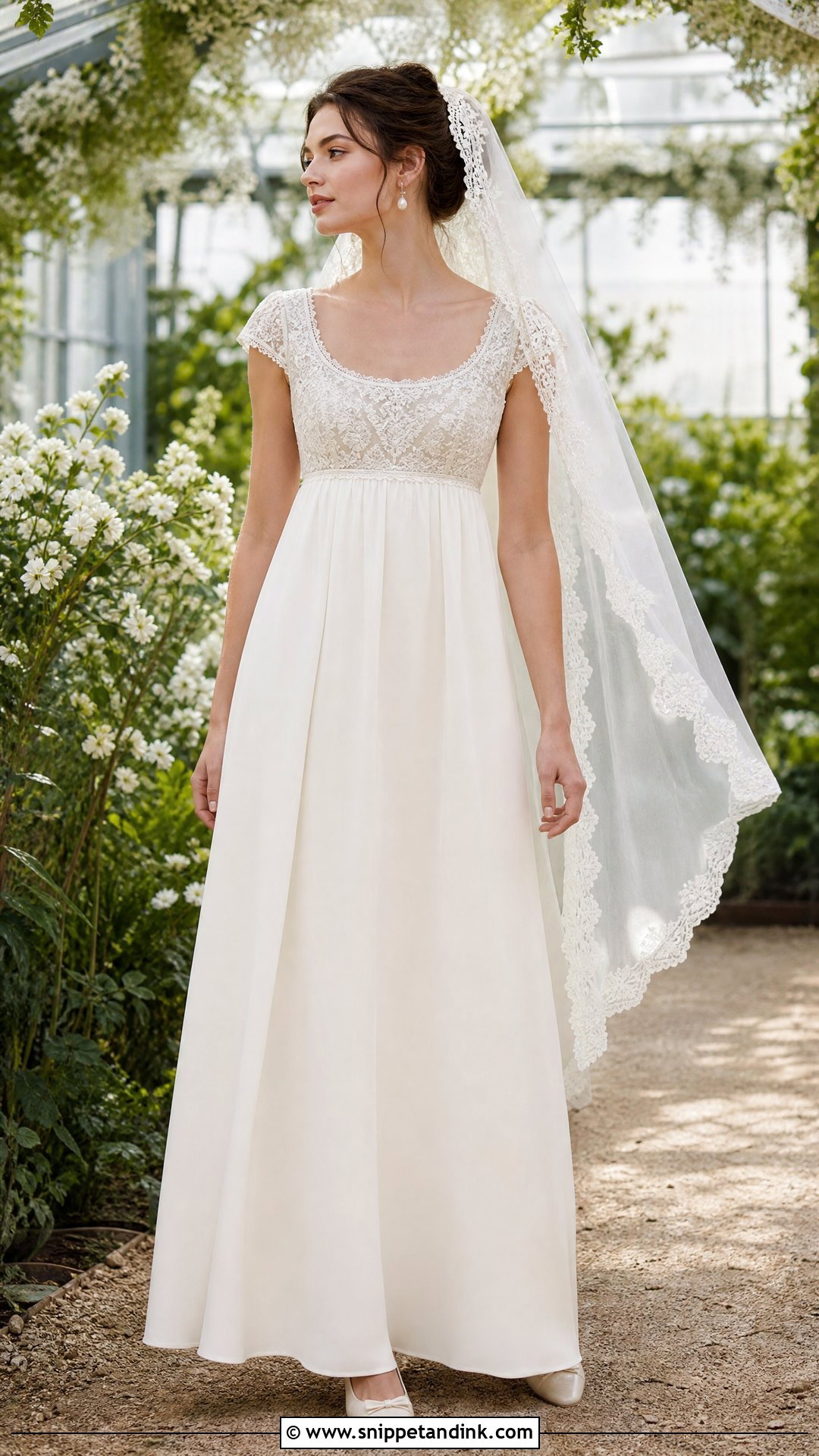 Lace Regency Wedding Dress - Snippet and Ink - 20 Regency Inspired Wedding Dress Ideas