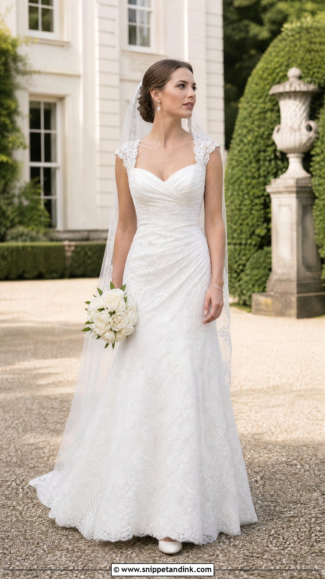Lace Ruched Wedding Dress - Snippet and Ink - 25 Ruched Wedding Dress Ideas