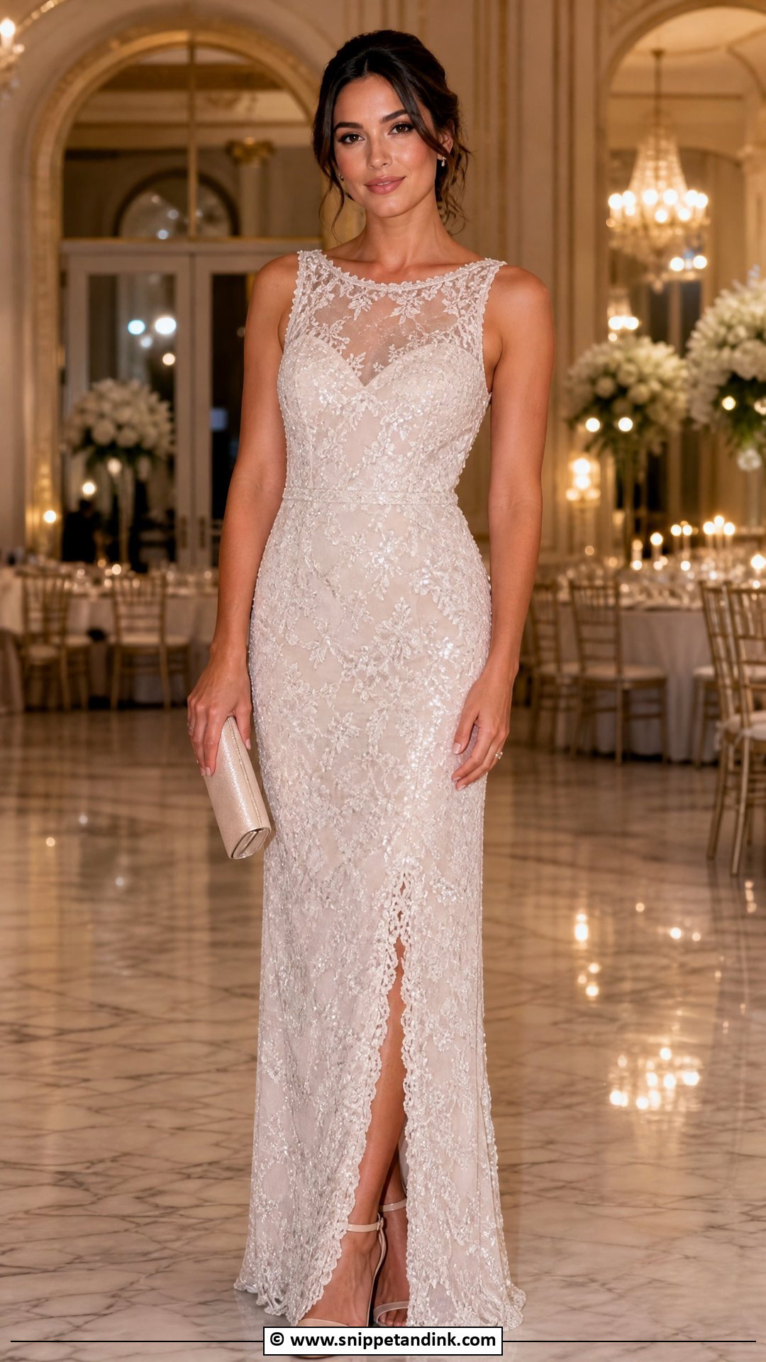 Lace Sequin Gown For Wedding - Snippet and Ink - 35 Latest Lace Styles for Wedding