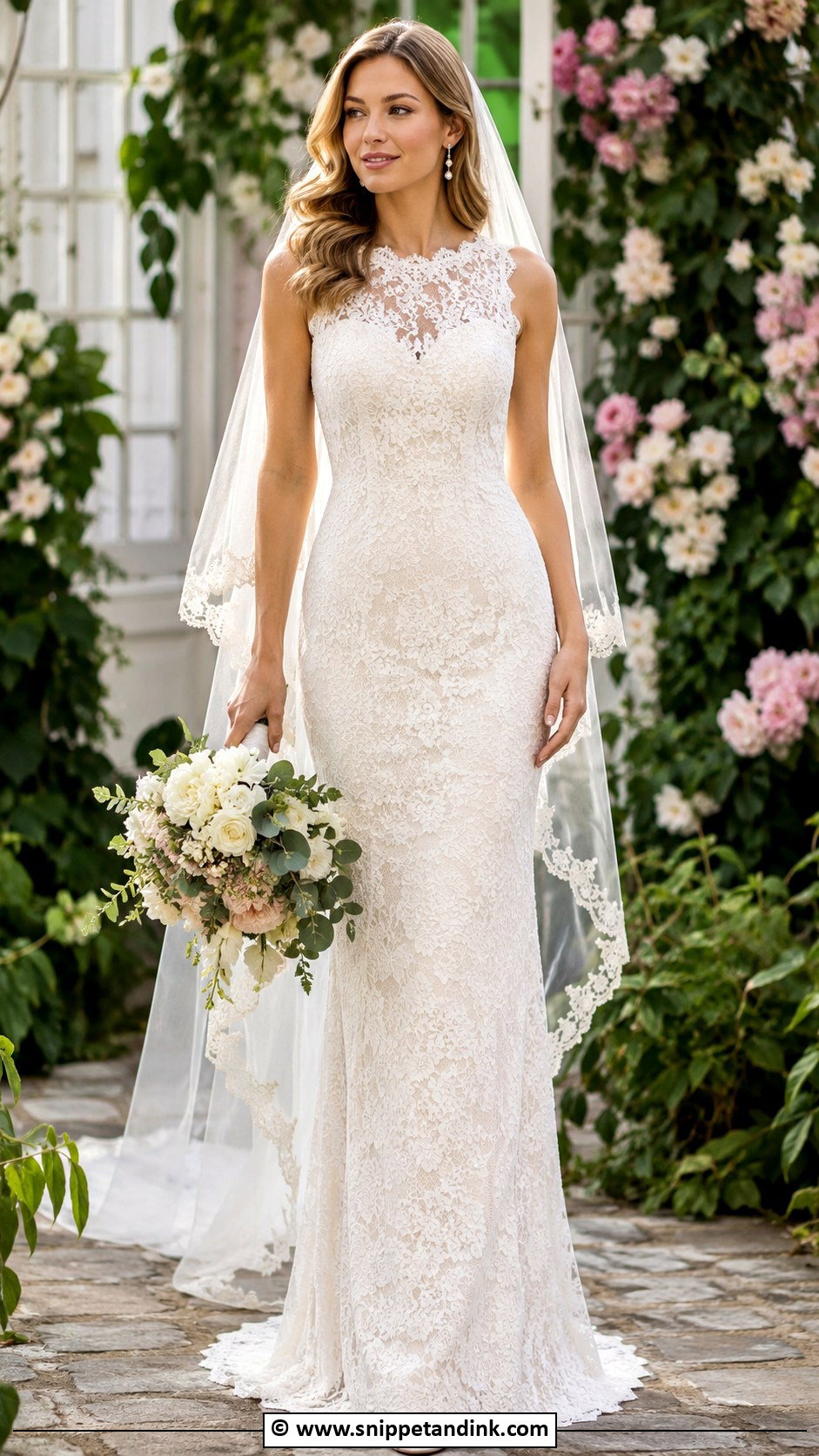 Lace Sheath Wedding Dress - Snippet and Ink - 30 Sheath Wedding Dress Ideas