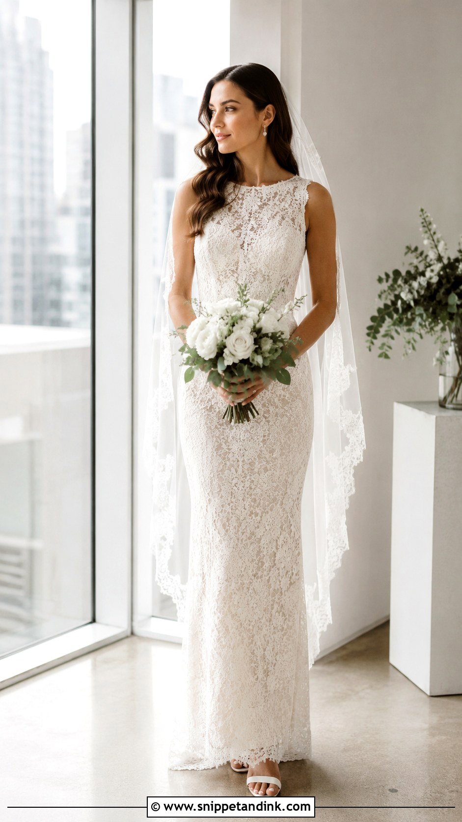 Lace Sheath Wedding Dress - Snippet and Ink - 25 Elegant Lace Wedding Dress Ideas