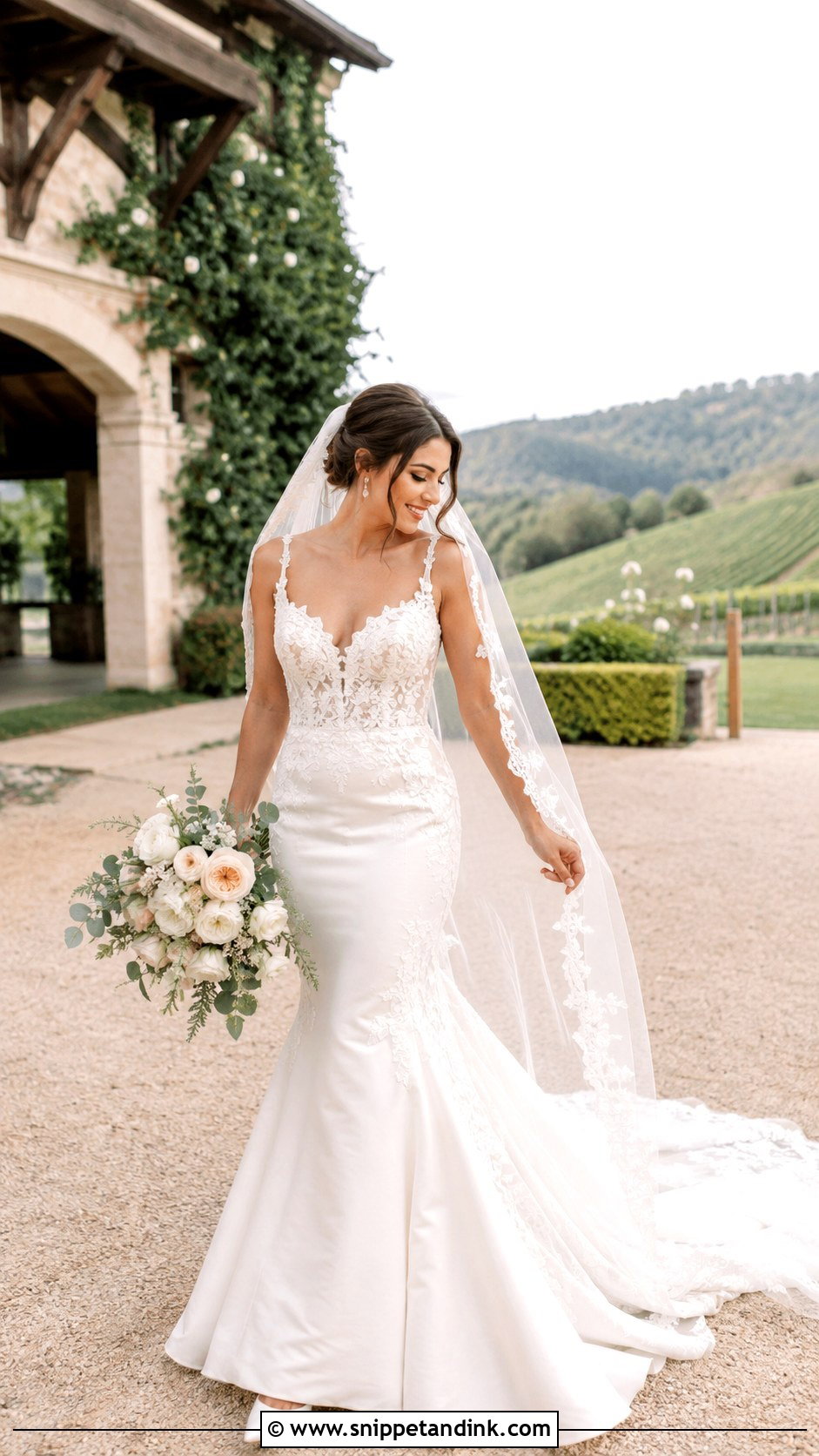 Lace Silk Mermaid Wedding Dress - Snippet and Ink - 20 Silk Mermaid Wedding Dress Ideas