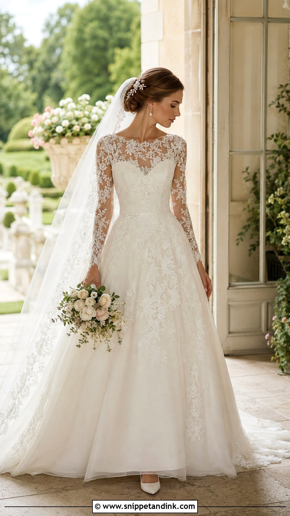 Lace Sleeve Bride Gown - Snippet and Ink - 20 Bride Fashion Ideas