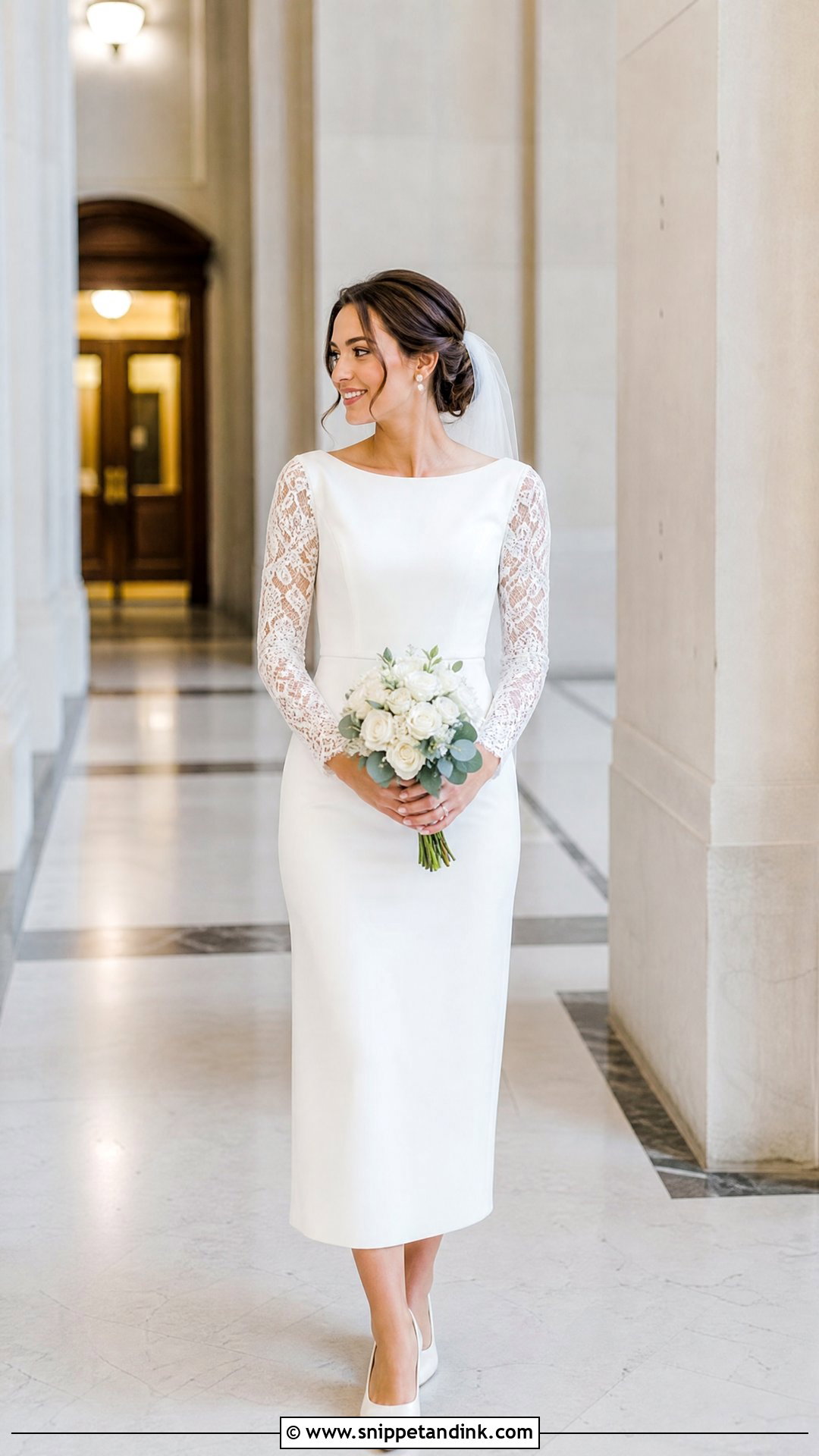 Lace Sleeve Courthouse Wedding Dress - Snippet and Ink - 25 Lace Sleeves Wedding Dress