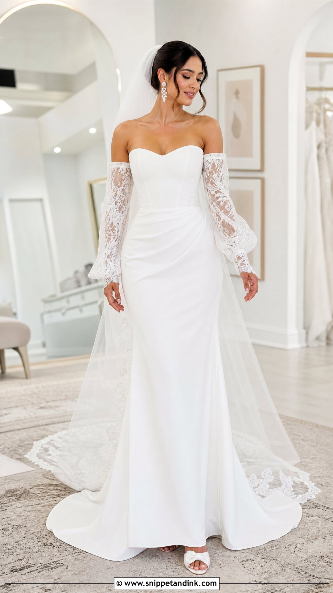 Lace Sleeve Detachable Wedding Dress - Snippet and Ink - 25 Lace Sleeves Wedding Dress