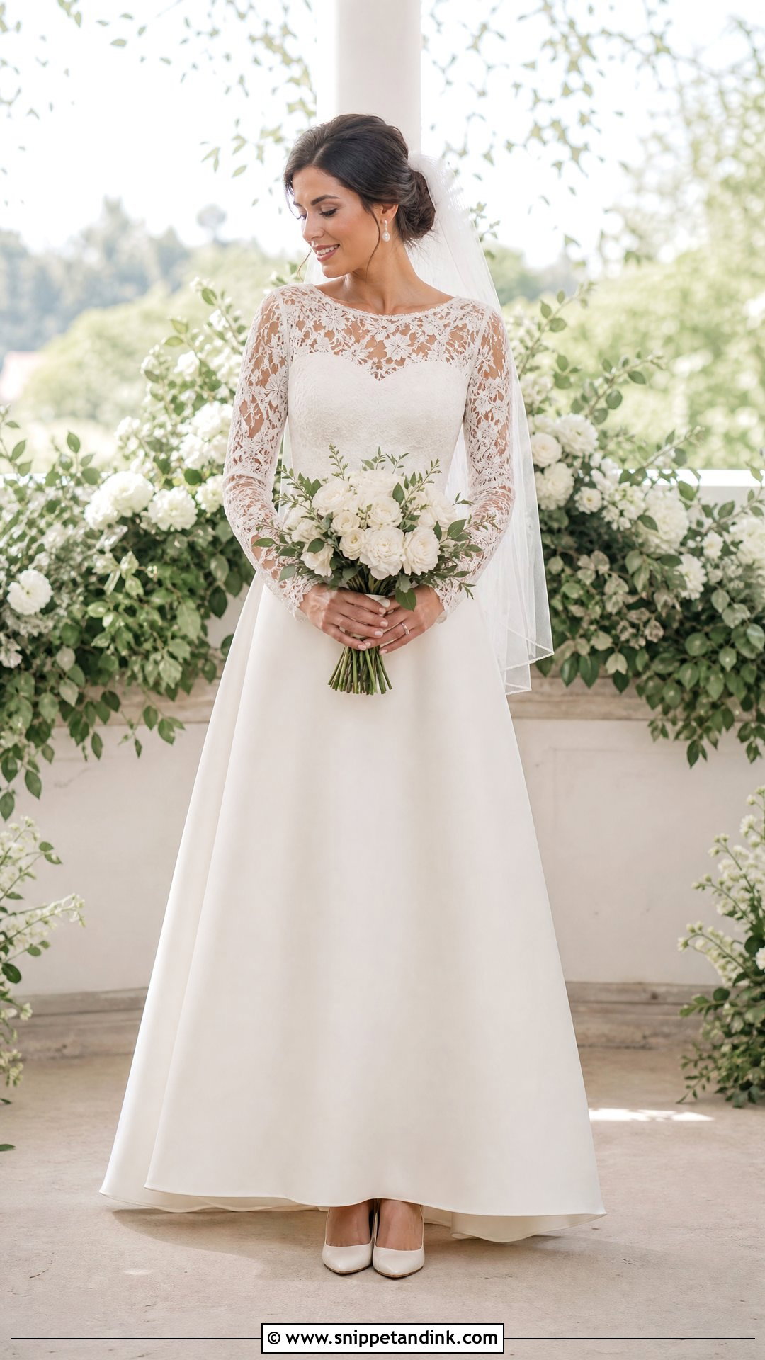 Lace Sleeve Homemade Wedding Dress - Snippet and Ink - 20 Homemade Wedding Dress Ideas
