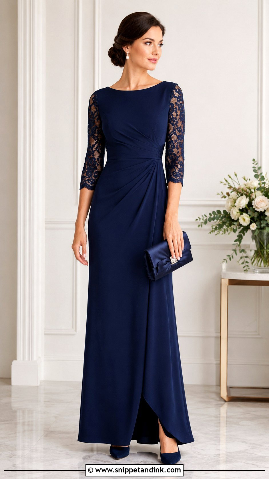 Lace Sleeve Matron of Honor Dress - Snippet and Ink - 20 Matron of Honor Ideas